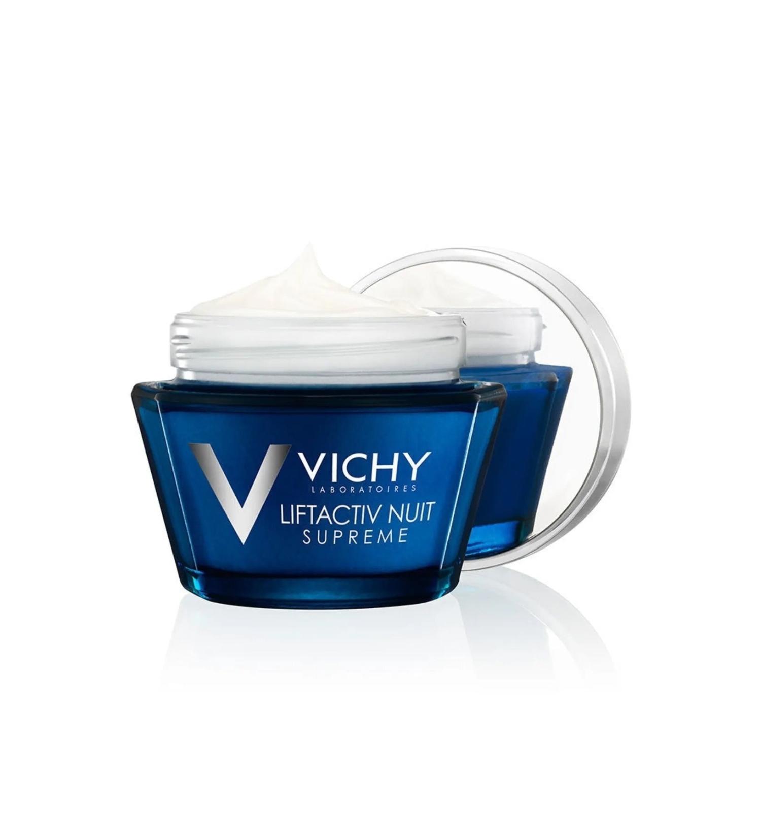 Vichy Liftactiv Supreme Night Anti-Wrinkle Firming Soothing Night Care Cream 50 ml - Buy Online on GoSupps.com