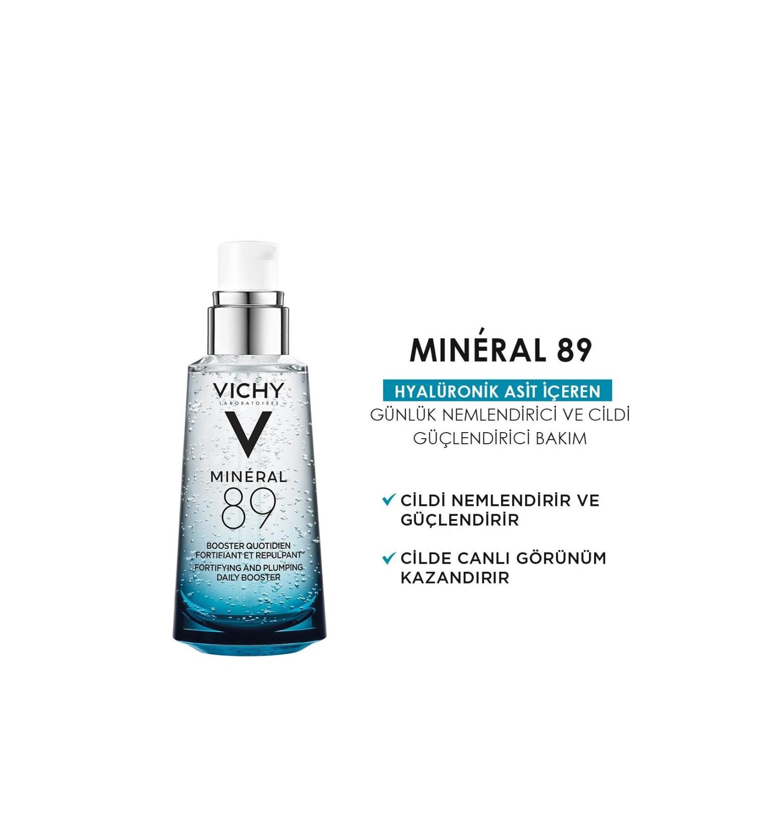 Vichy Mineral 89 Mineralizing Water + Hyaluronic Acid 50 ml Serum Nourishing and Moisturizing - Buy Online on GoSupps.com