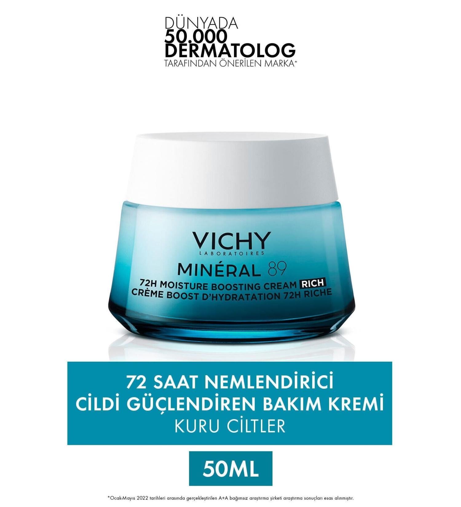 Vichy MINERAL 89 RICH SKIN SOOTHING AND BALANCE 72 HOURS MOISTURIZING CARE CREAM PSSN2764 - Buy Online on GoSupps.com