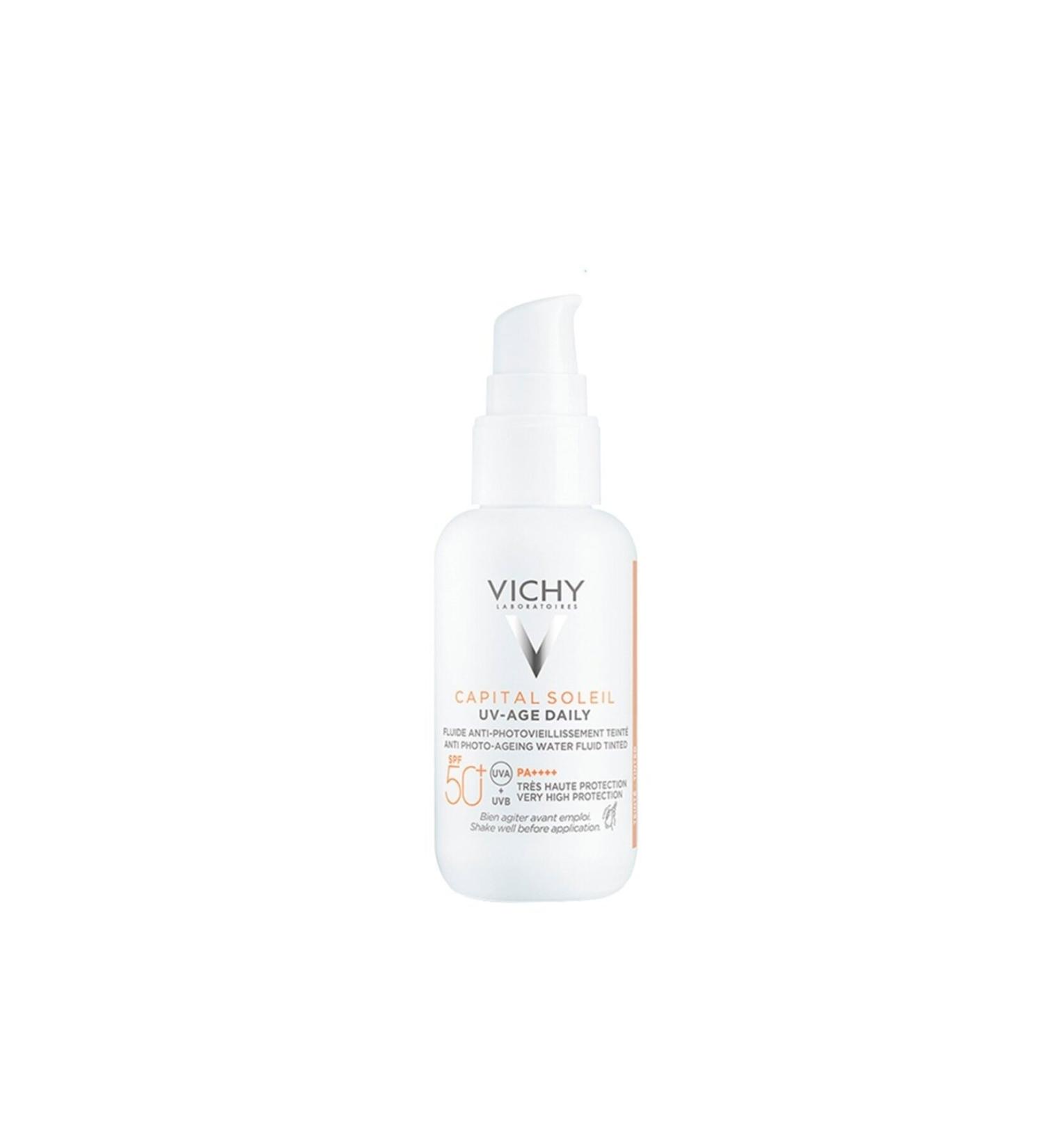 Vichy Moisturizer SPF 50+ Sunscreen 40 ml to reduce the appearance of lines spots and wrinkles