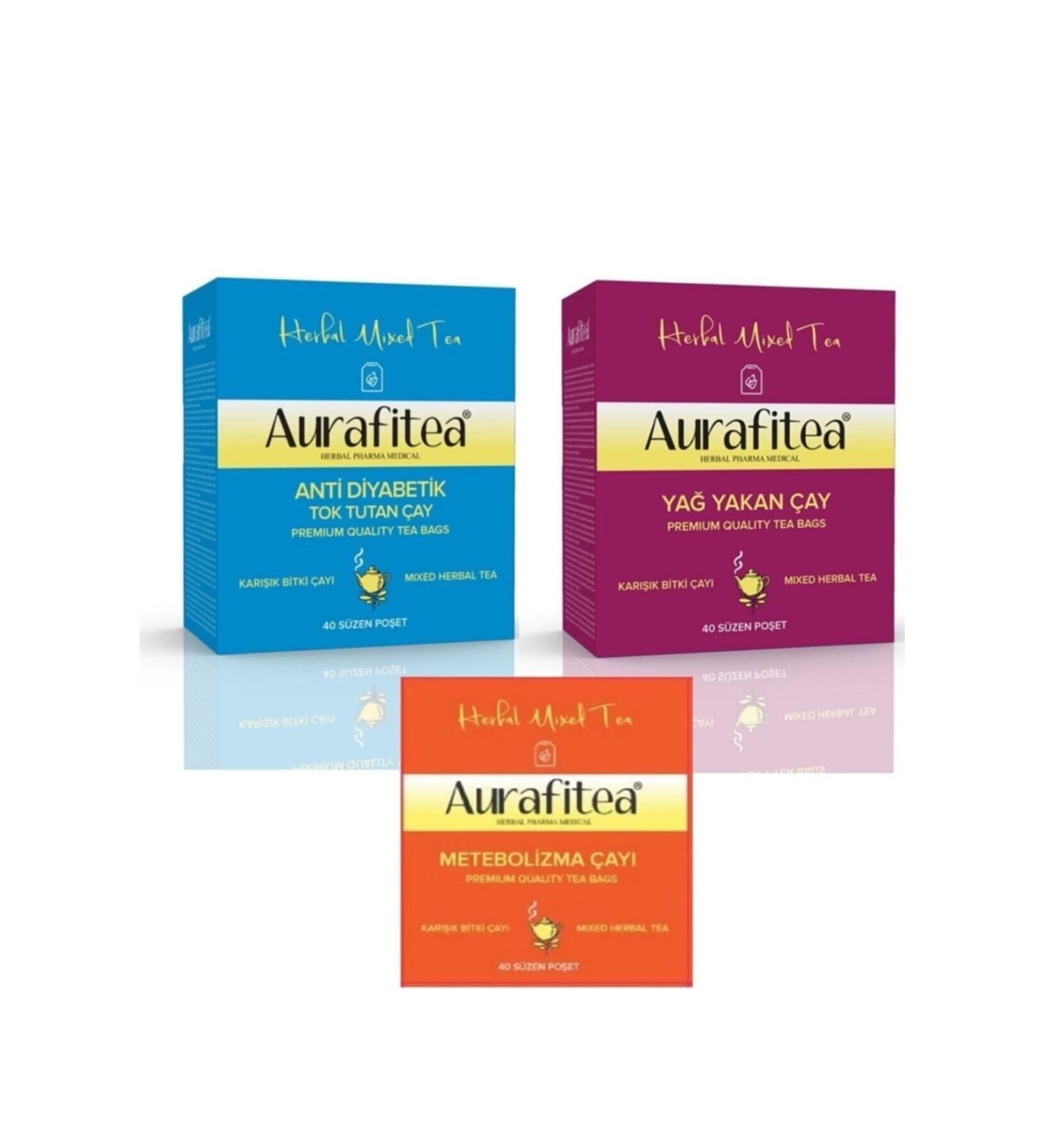 Aurafitea Antidiabetic Satiating Metabolism Fat Burning Teas - Buy Online on GoSupps.com