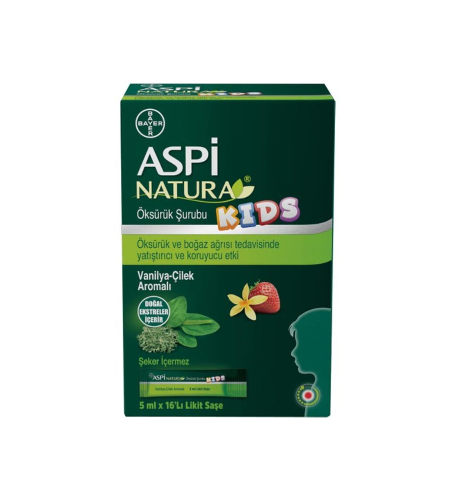 Bayer Aspi Natura Syrup Cherry-Lemon Flavored 120ml