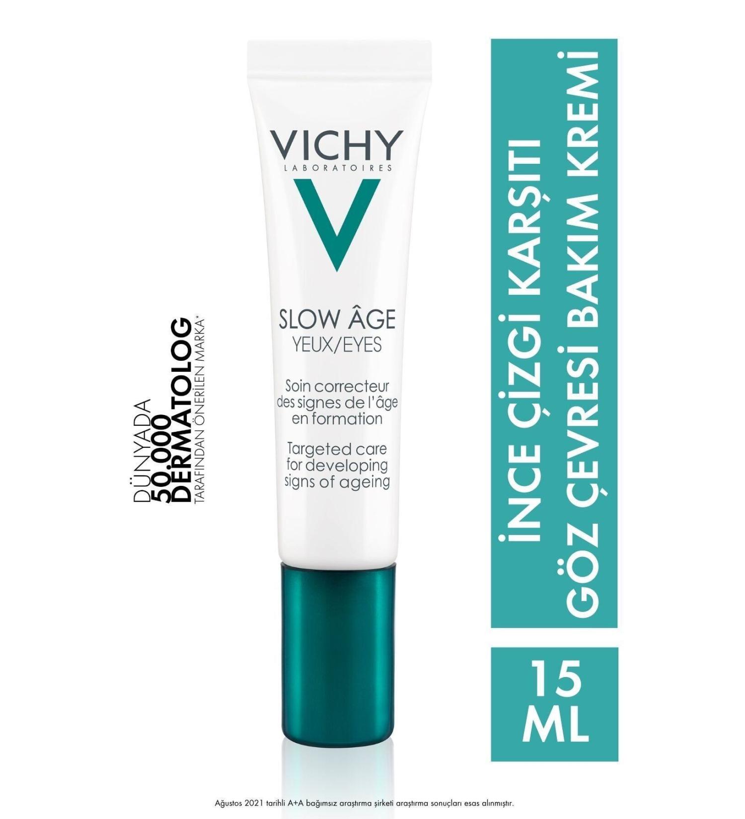 Vichy SLOW AGE EYE CONTOUR MOISTURIZING CARE CREAM CONTAINING PROBIOTIC DERIVATIVES 15ML BR GHTT744