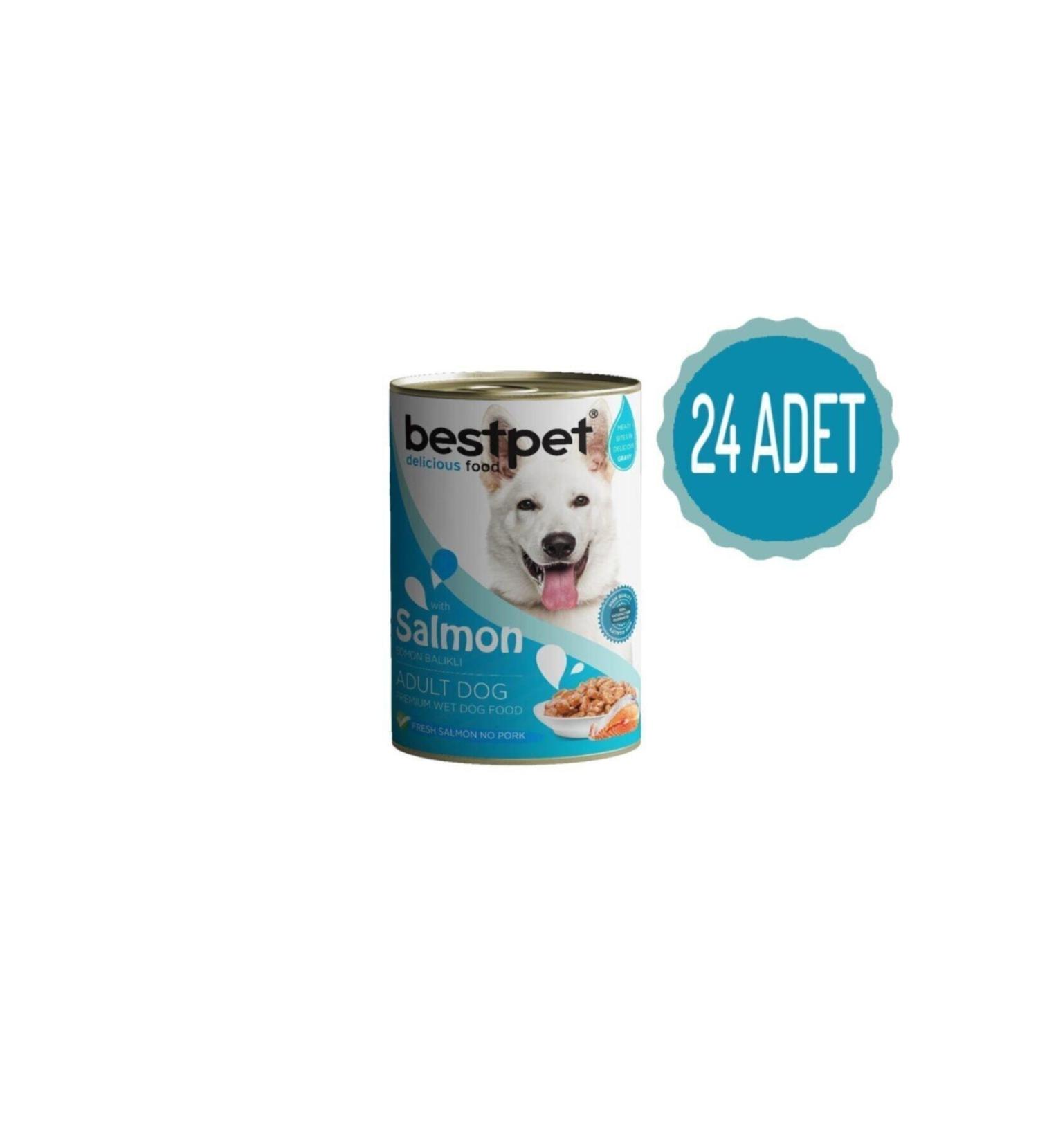 Bestpet Canned Food for Adult Dogs with Salmon 400 Gr