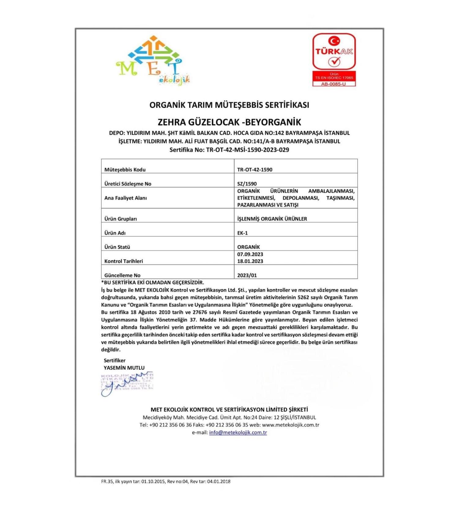 BEYORGANIK Organic Germ 250gr