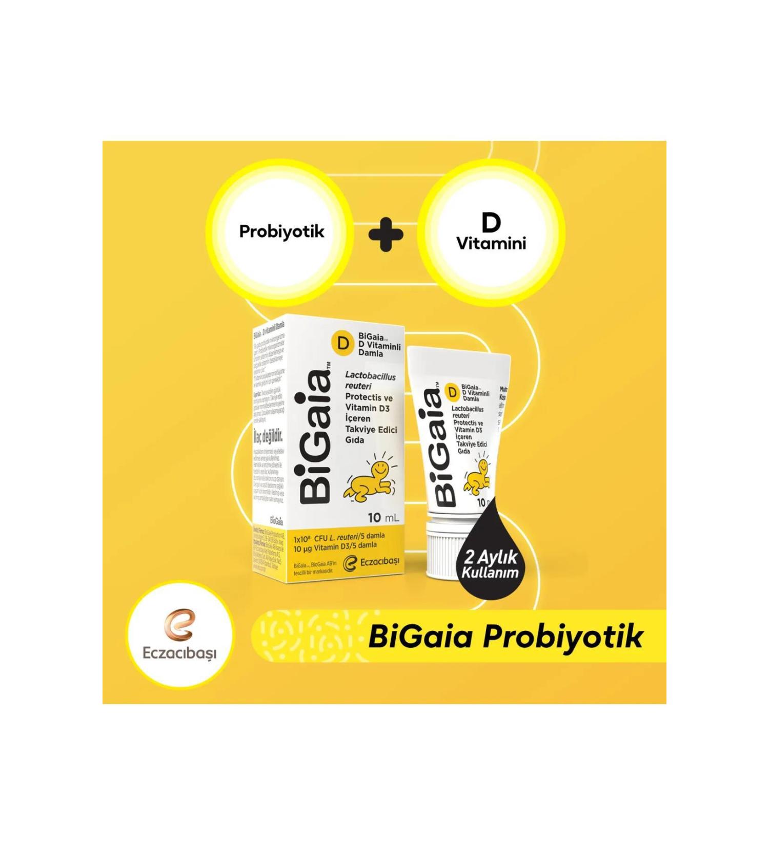 Bigaia Vitamin D Probiotic Drops 10 ml - Buy Online on GoSupps.com
