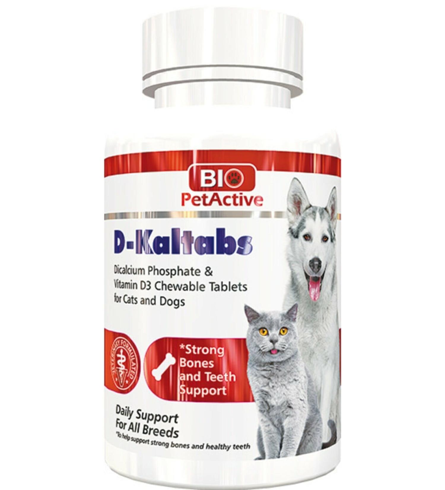 Bio PetActive Bio Pet Active D-kaltabs Calcium Tablets for Cats and Dogs 84 Tablets