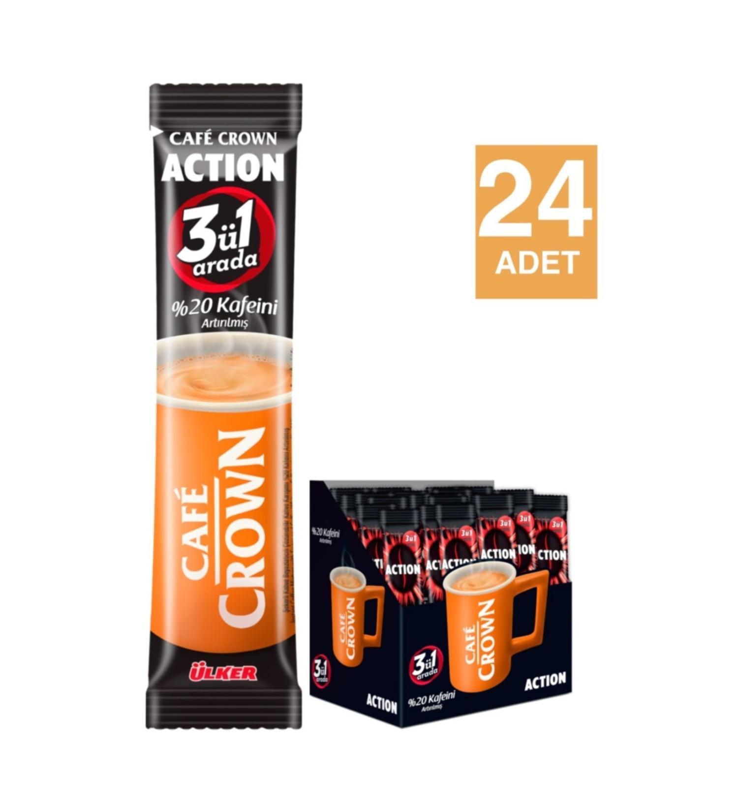 Cafe Crown 3 in 1 Action 18 Gr X 24 Pieces