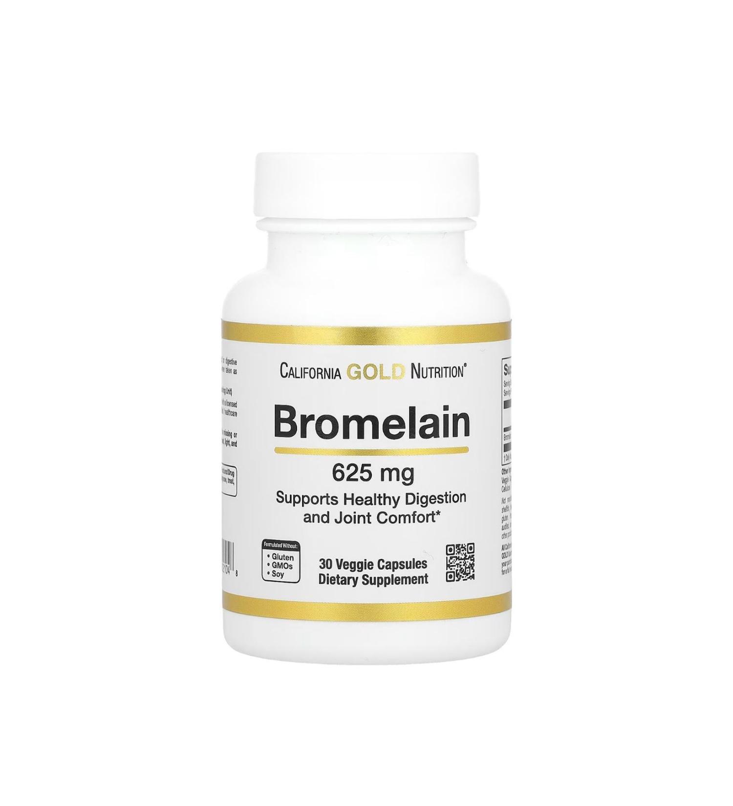 California Gold Nutrition Bromelain 625 Mg 30 Capsules