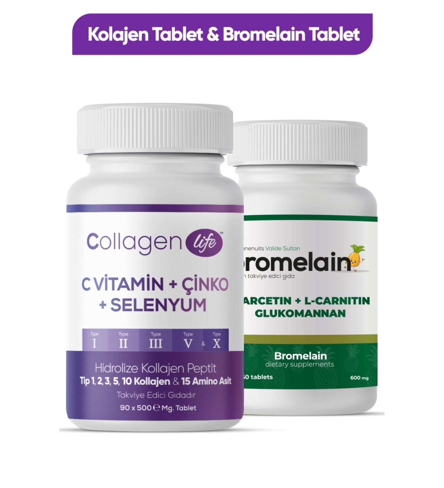 Collagen Life 5 Types Collagen & Bromelain Tablet Set - Buy Online on GoSupps.com