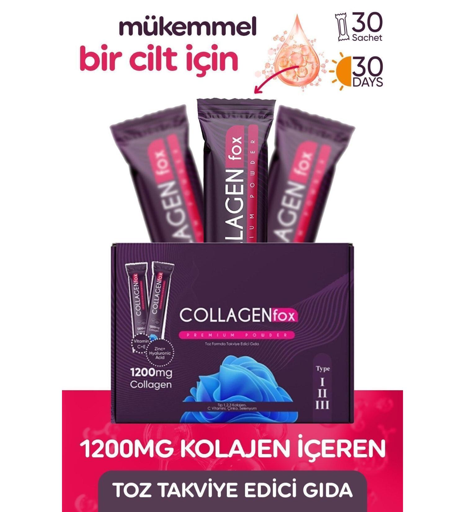 CollagenFox 1200 Mg Collagen Containing Powder Food Supplement 30 Sachets - Buy Online on GoSupps.com