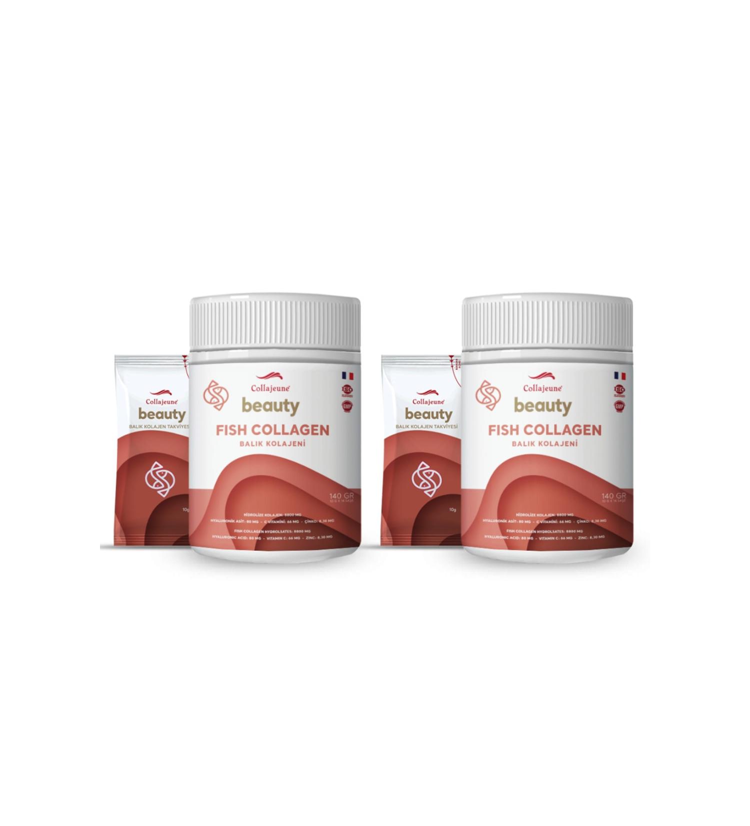 COLLAJEUNE Beauty - Fish Collagen Supplement (14 Sachets X 10 000 Mg)