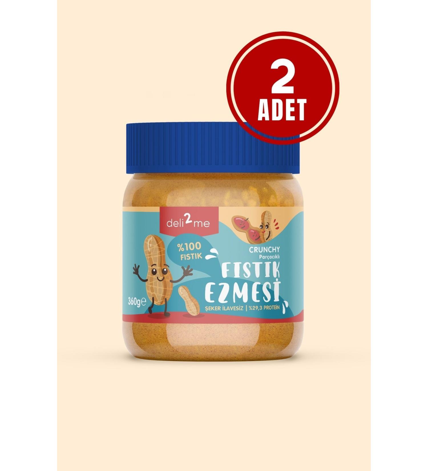 Deli2me SUGAR FREE HIGH PROTEIN ATHLETE SUPPLEMENT 0 CRUNCHY PEANUT BUTTER 360GR 4-PACK ADVANTAGE PACK