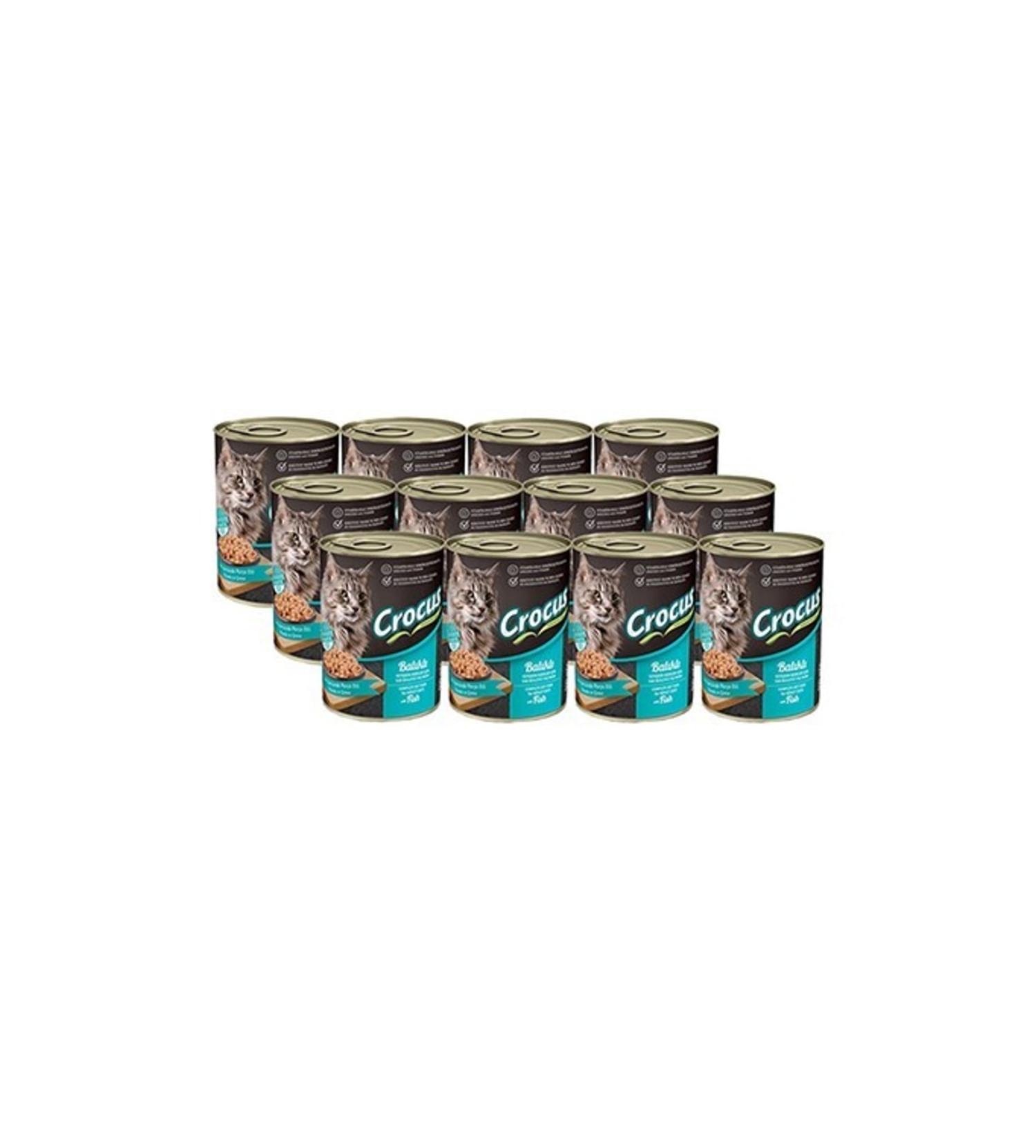 Crocus Fish Adult Cat Wet Food 400 Gr X 12 Pieces