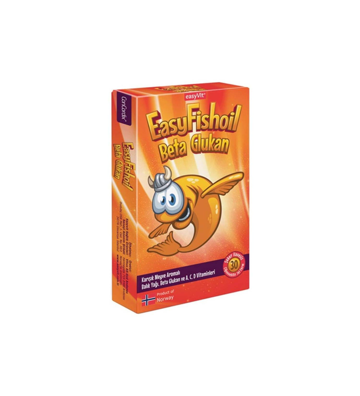 Easy Fishoil Vitamin D and Omega 3 for Kids 30 Gel Tablets - Buy Online on GoSupps.com