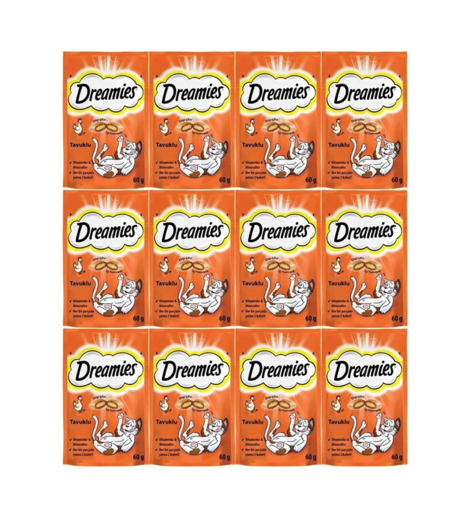 Dreamies Chicken Cat Reward Food 60 Gr 12 Pieces