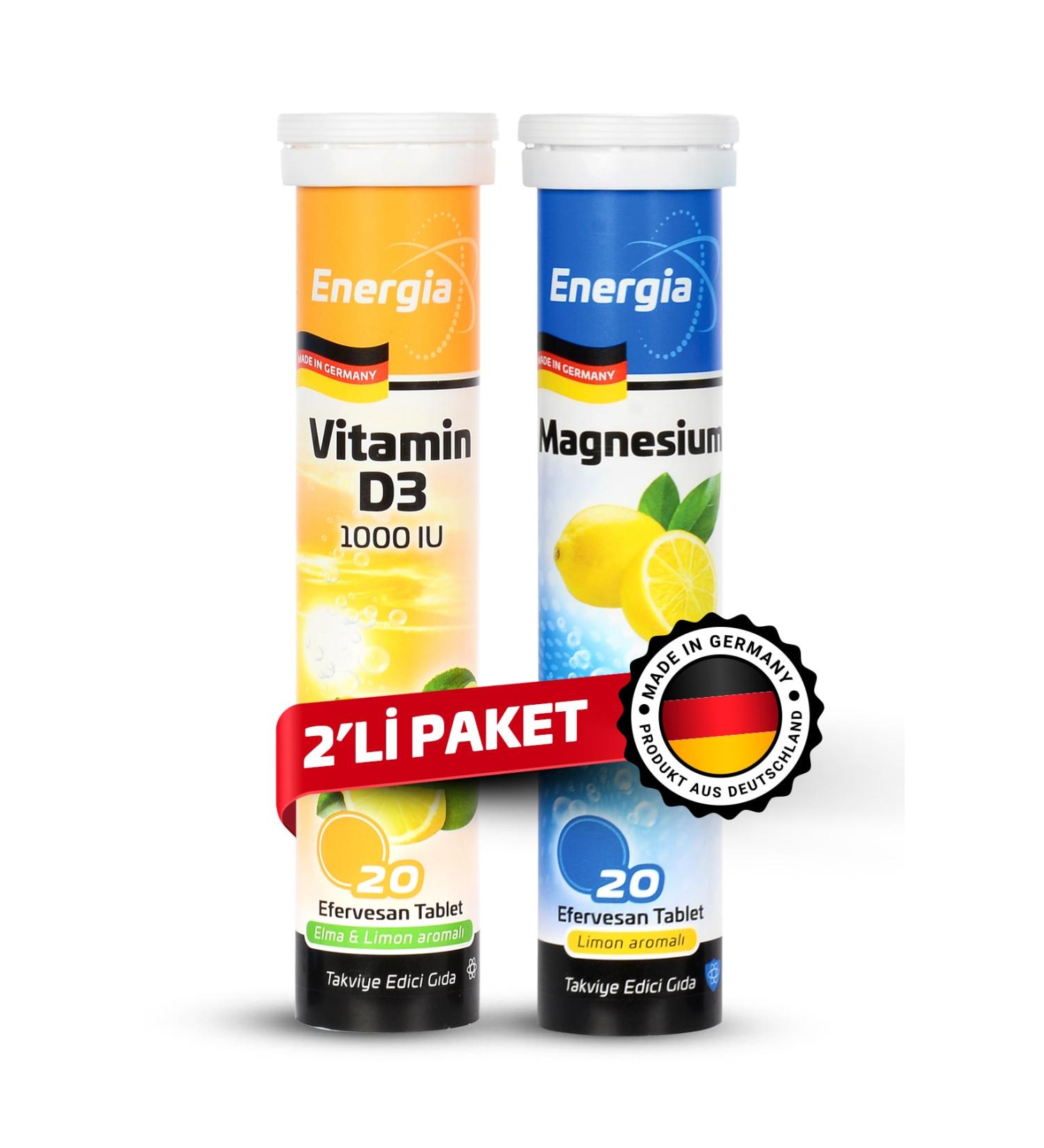 Energia Vitamin D + Magnesium Effervescent Tablet Food Supplement