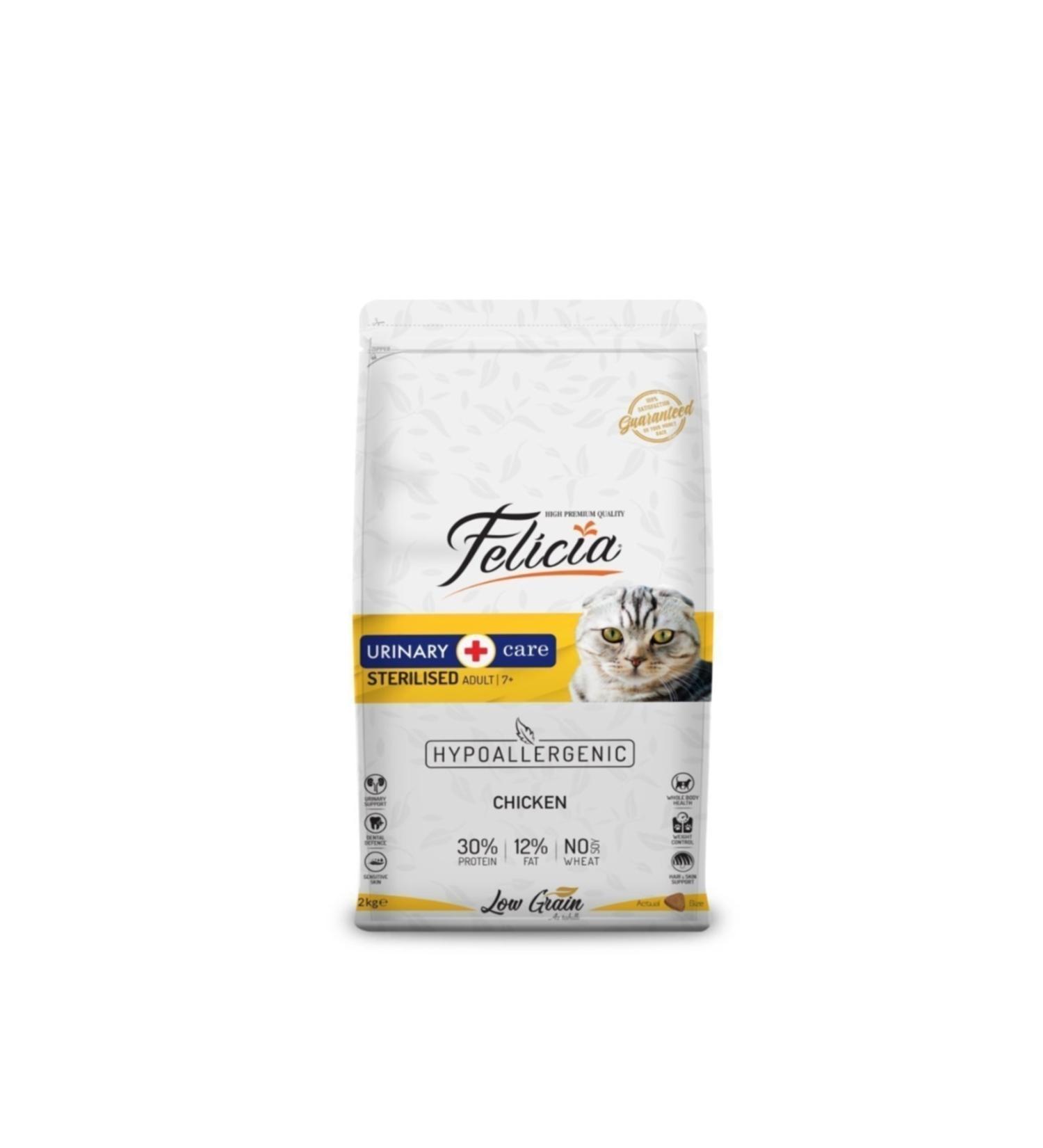 Felicia High Premium Sterilized Low Grain Chicken Sterilized Adult Cat Food 12 Kg