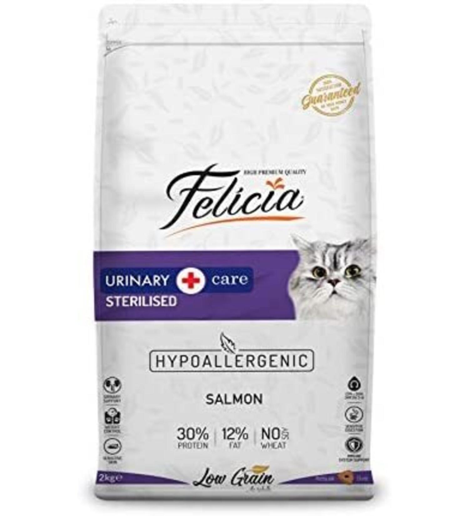 Felicia Hypoallergenic Low Grain Sterile Salmon Cat Food 12 Kg