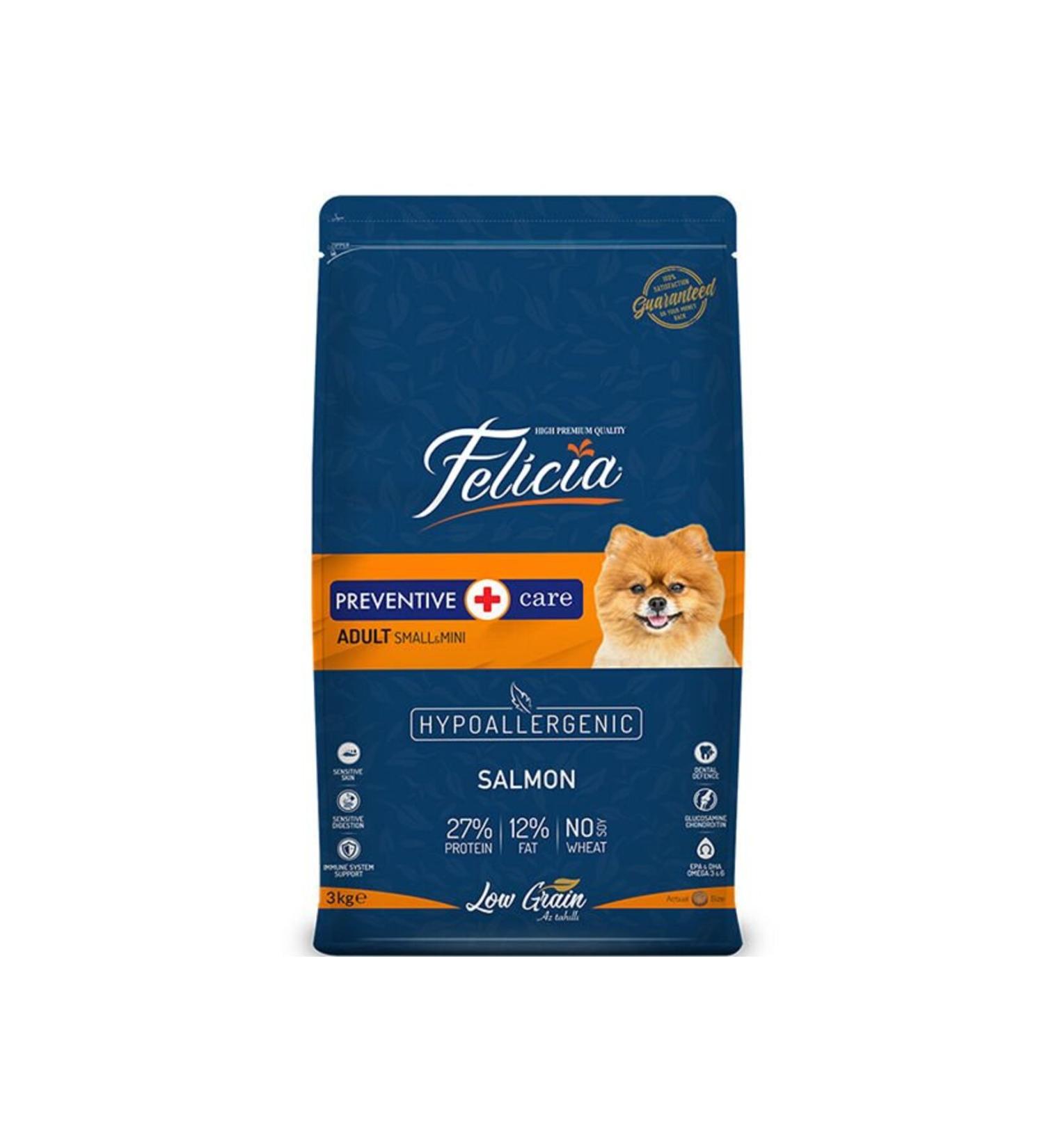 Felicia Low Grain Hypoallergenic Salmon Medium and Large Breed Adult Dog Food 3kg