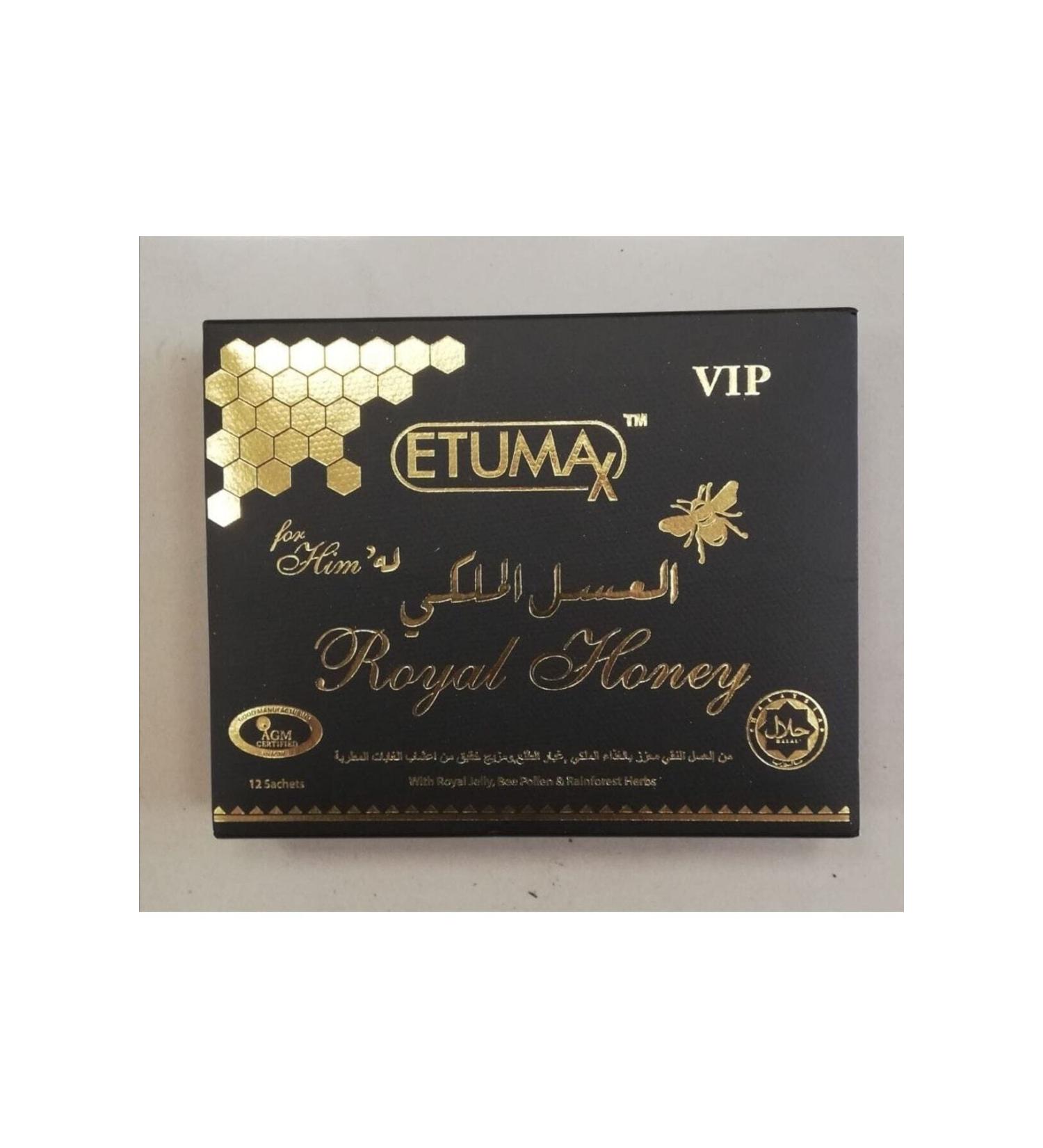 Honey Etumax Vip Royal Special Production Energy Herbal Honey Paste for Men 15gr X 12pcs Royal Original