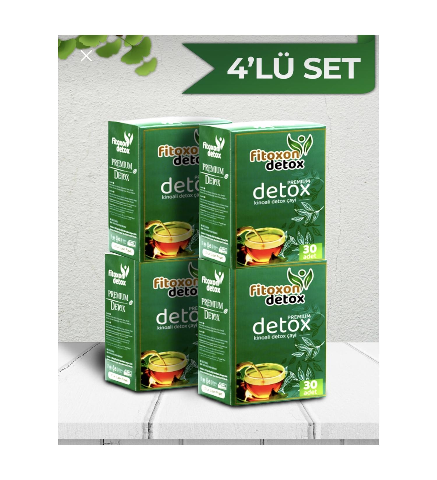 FITOXON DETOX Slimming Helping to Lose Weight Keeping You Full Detox Form Diet Tea (4 Boxes of 120 Original Package)
