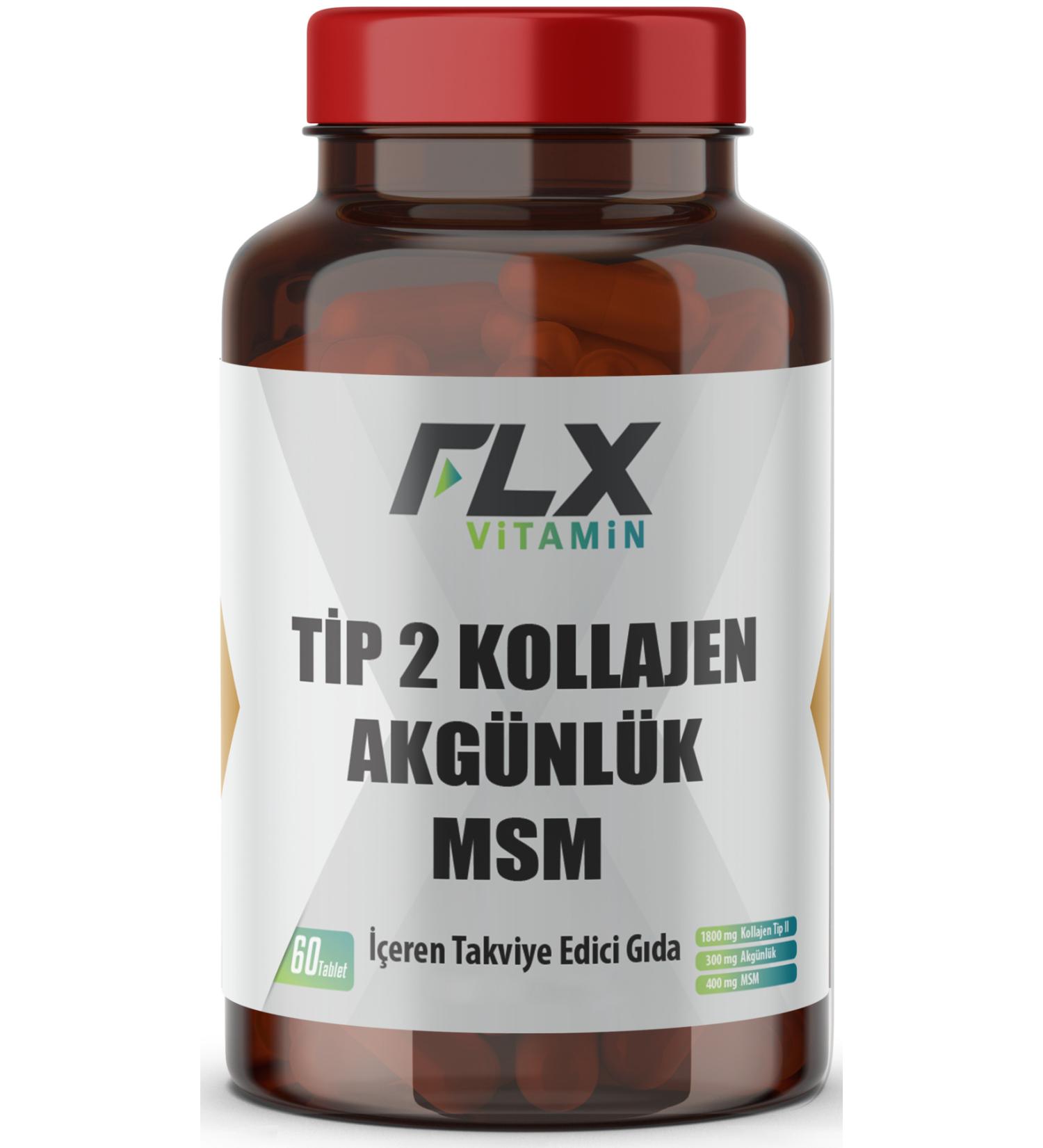 FLX Collagen Type-II Hyaluronic Acid Msm Boswellia Serrata 180 Tablets