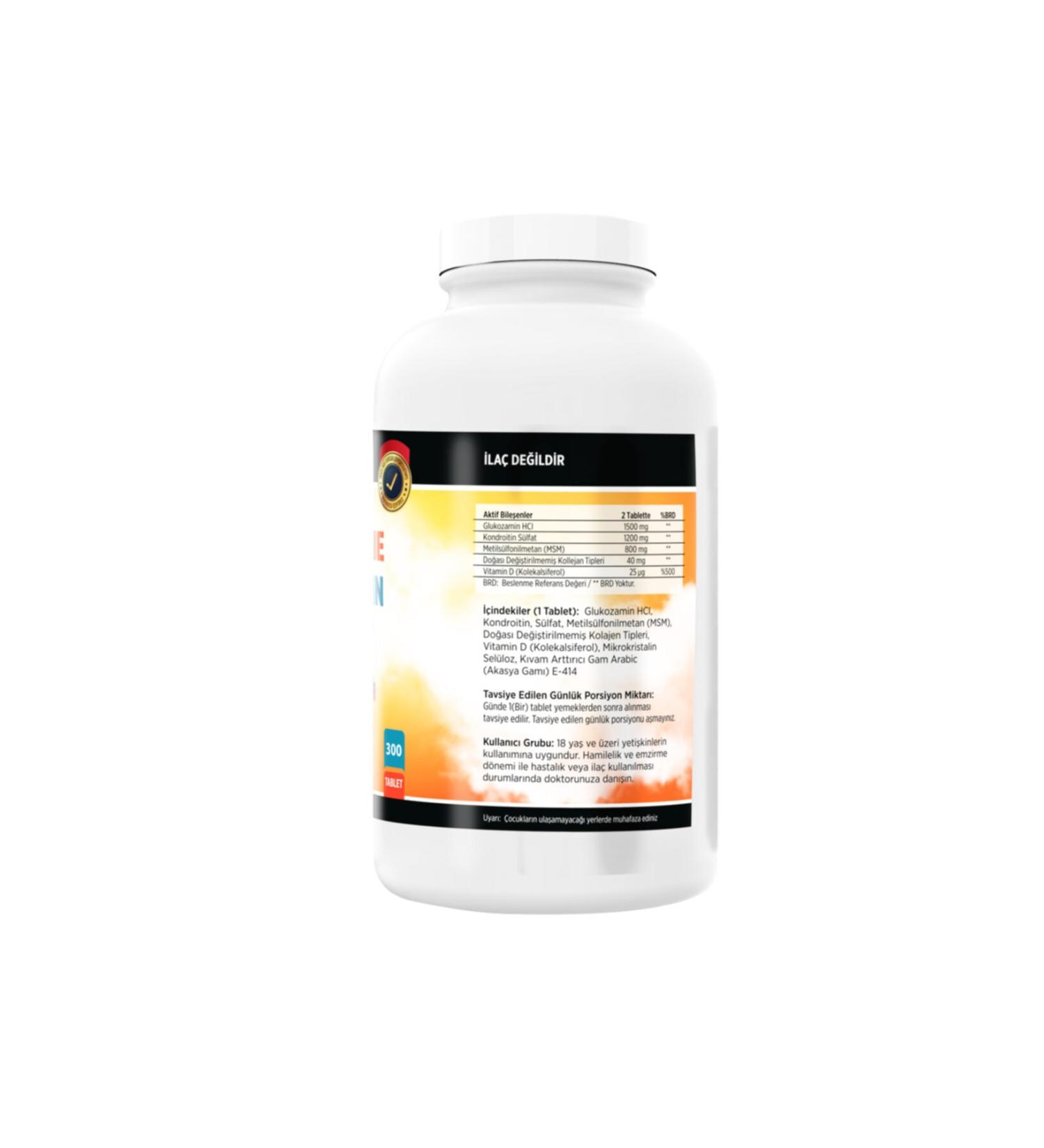 FLX Glucosamine Chondroitin Msm Collagen Vitamin D 300 Tablet + Nevfix 400 Iu Spray 20 Ml