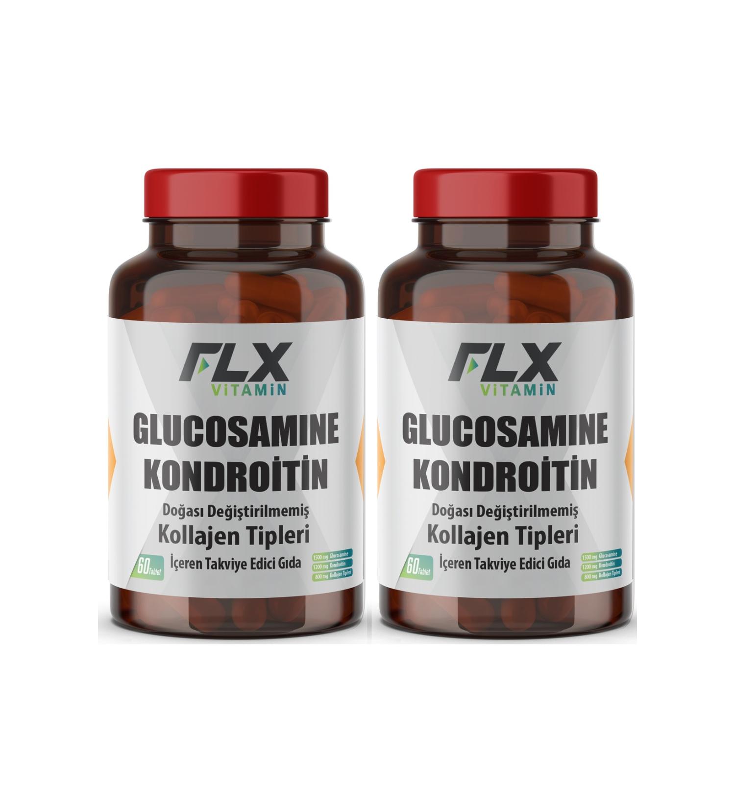 FLX Glucosamine Chondroitin Msm Collagen Vitamin D Glucosamine 60 Tablets