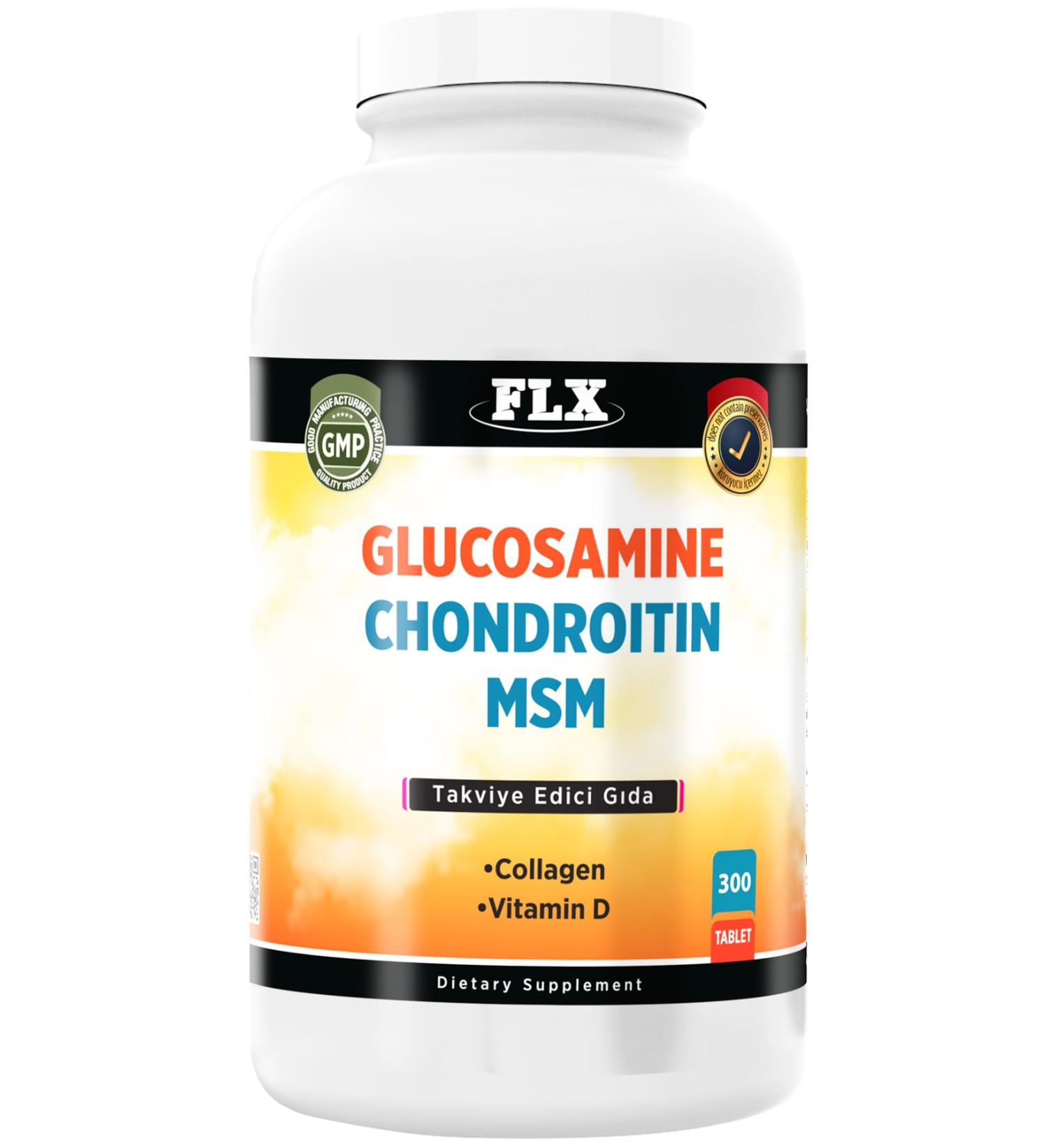 FLX Glucosamine Chondroitin Msm 300 Tablets Glucosamine Chondroitin Msm Collagen Vitamin D