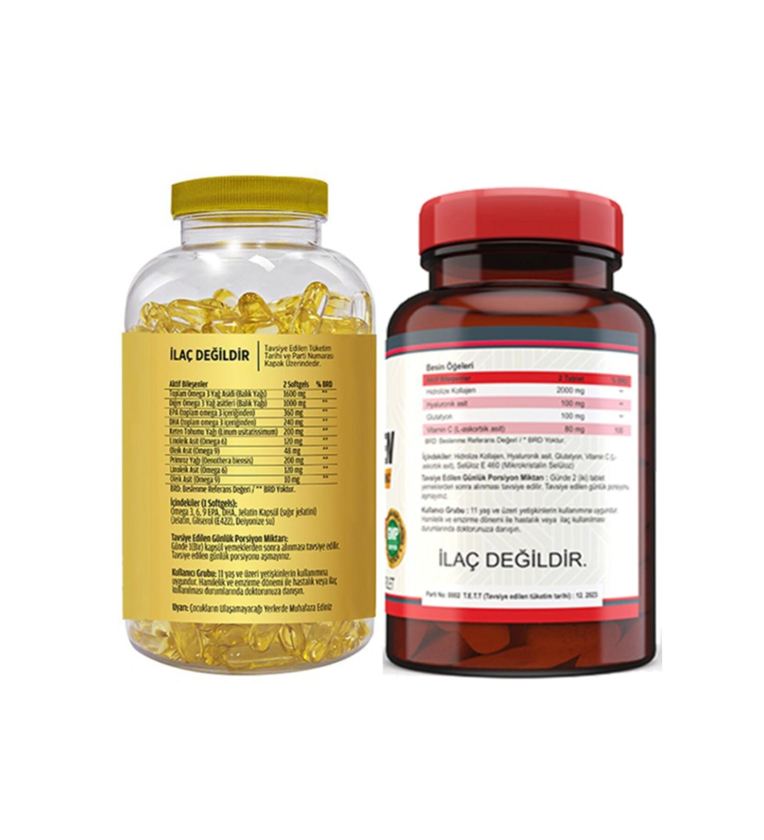 FLX Omega 3 Fish Oil 90 Softgel & Nevfix Selenium 200 Mcg 120 Tablets