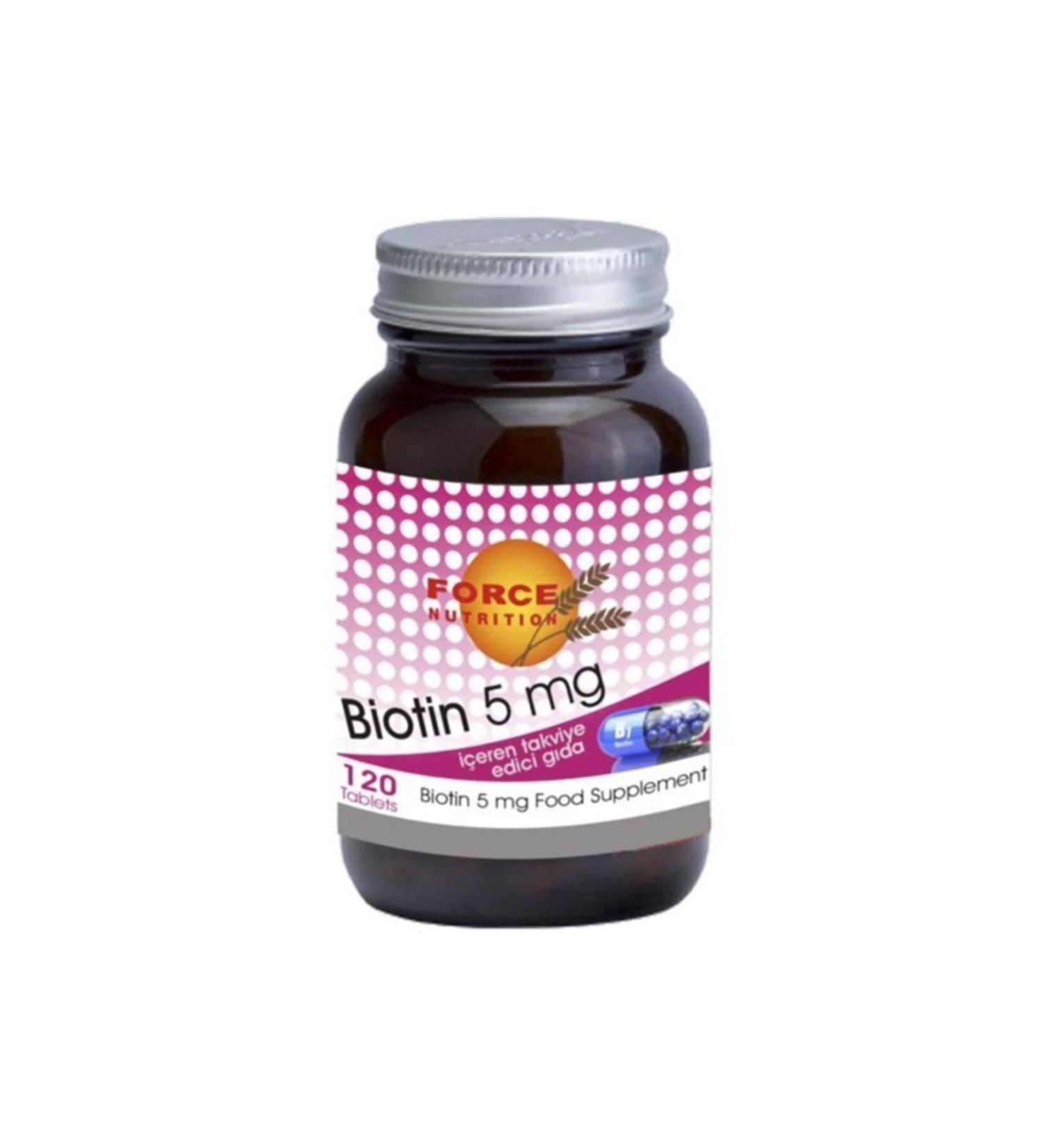 Force Nutrition Biotin 5 Mg 120 Tablets