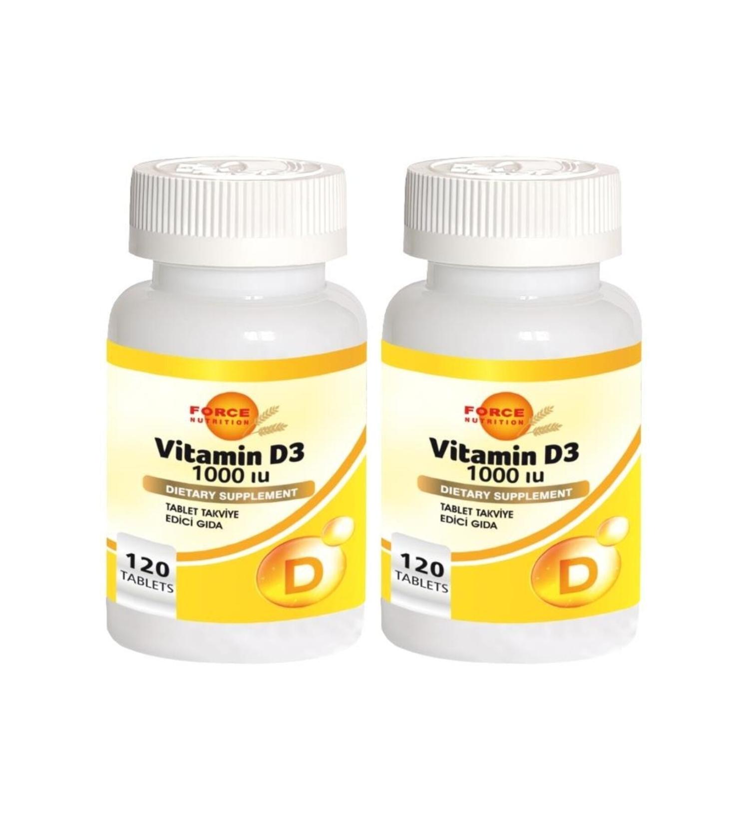 Force Nutrition Vitamin D 1000 Iu 120 Tablets Vitamin D Skt November 2023