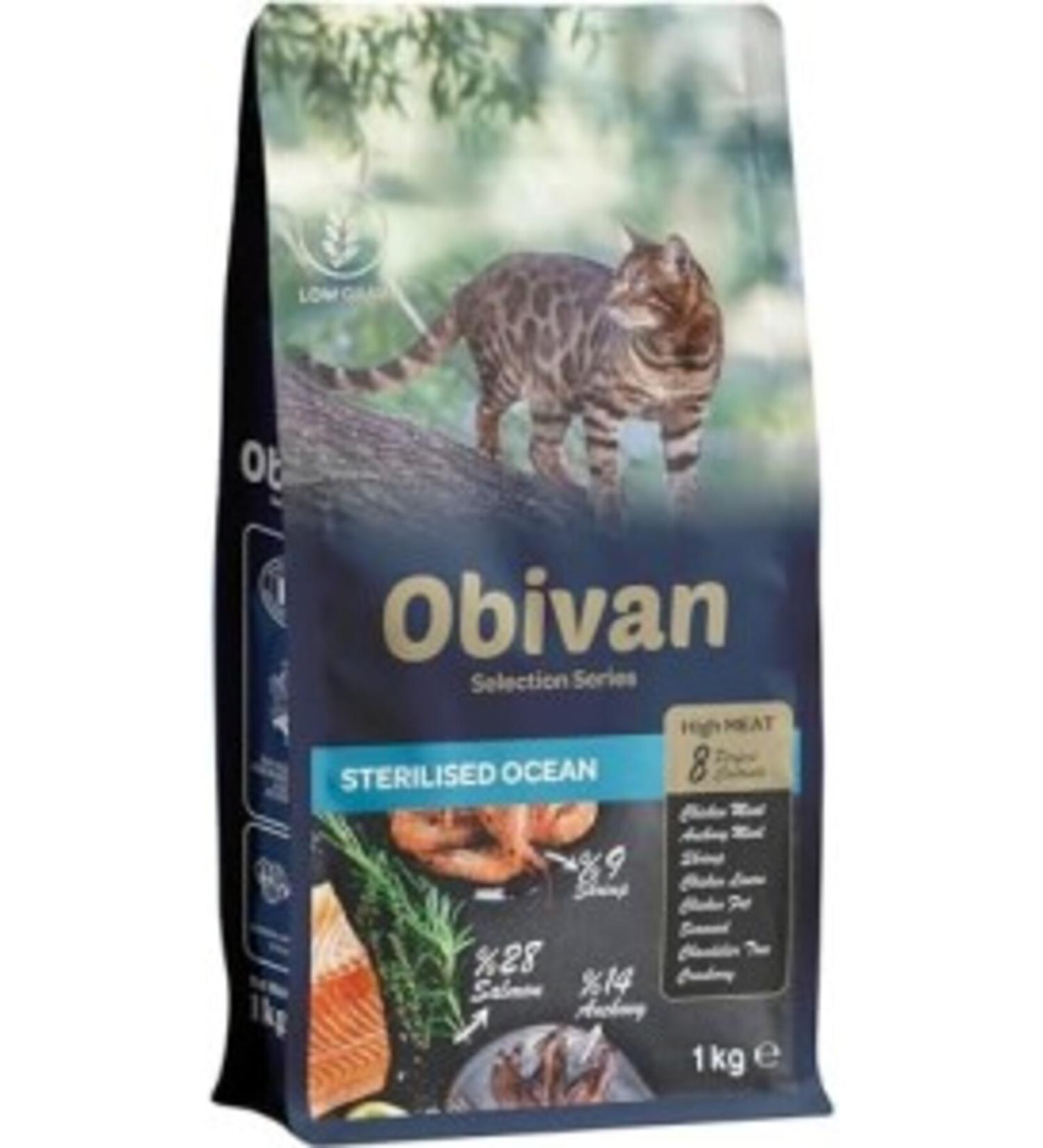 Furlo Obivan Selection Sterilized Low Grain Salmon and Shrimp Sterilized Cat Food 1 Kg - Buy Online on GoSupps.com