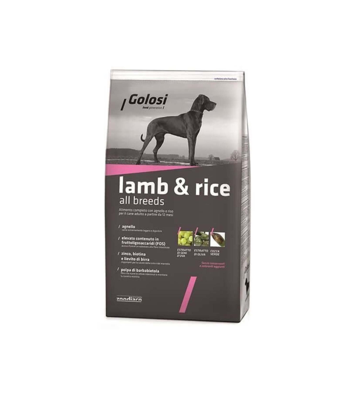 Golosi Grain-Free Lamb Meat and Potato Adult Dog Food 12 Kg