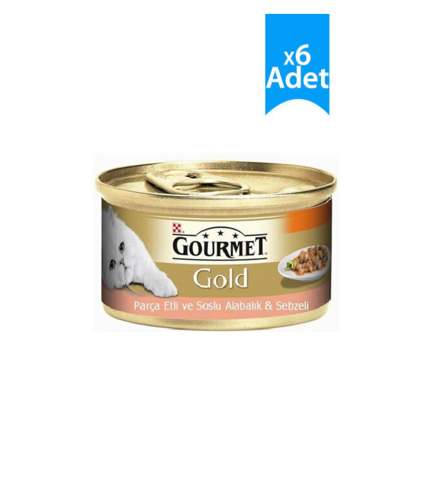 Gourmet Gold Spinach and Fish Cat Canned Food 6x85 gr