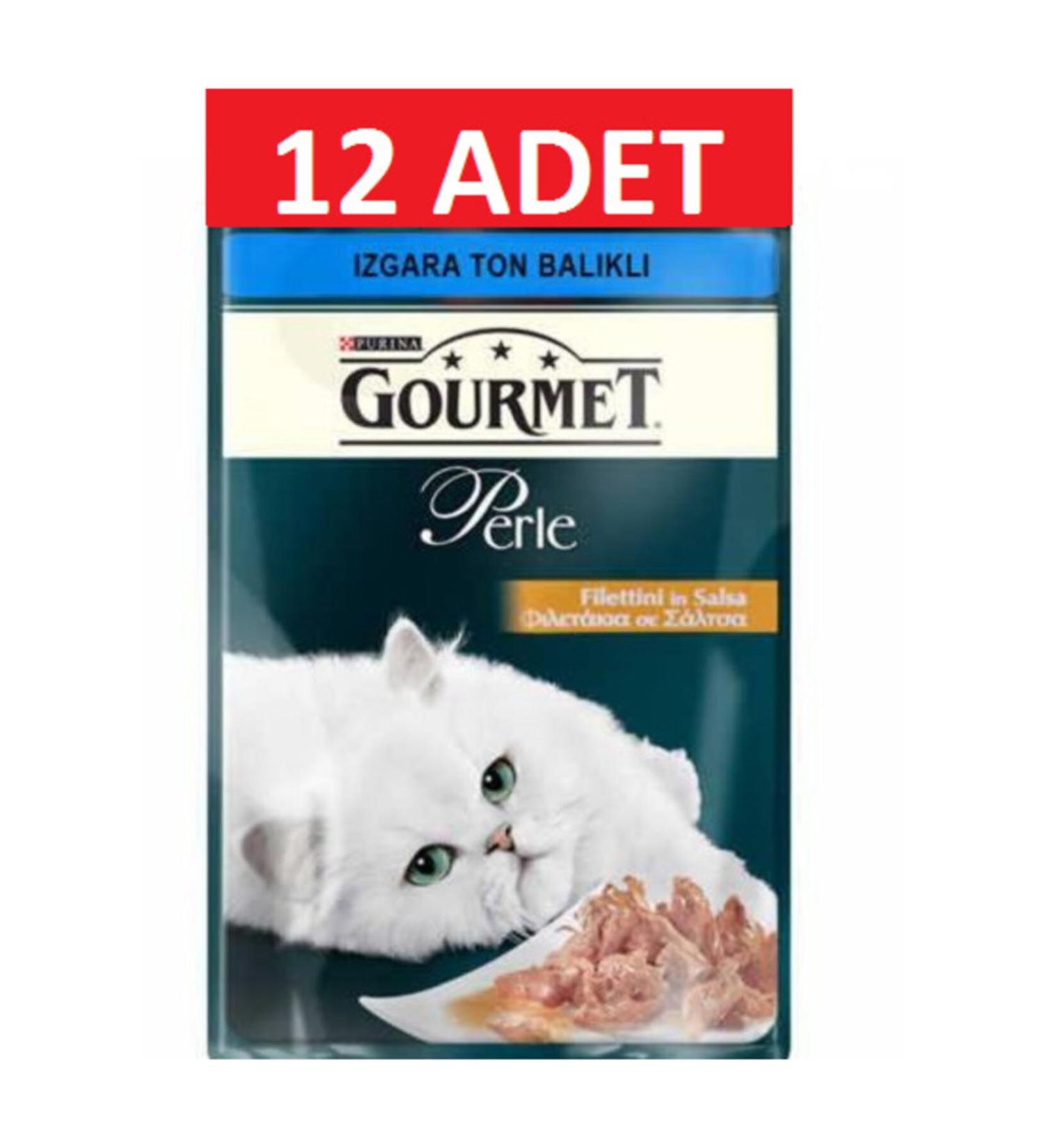 Gourmet Perle Grilled Tuna Wet Cat Food 85 Gr X 12 Pouch