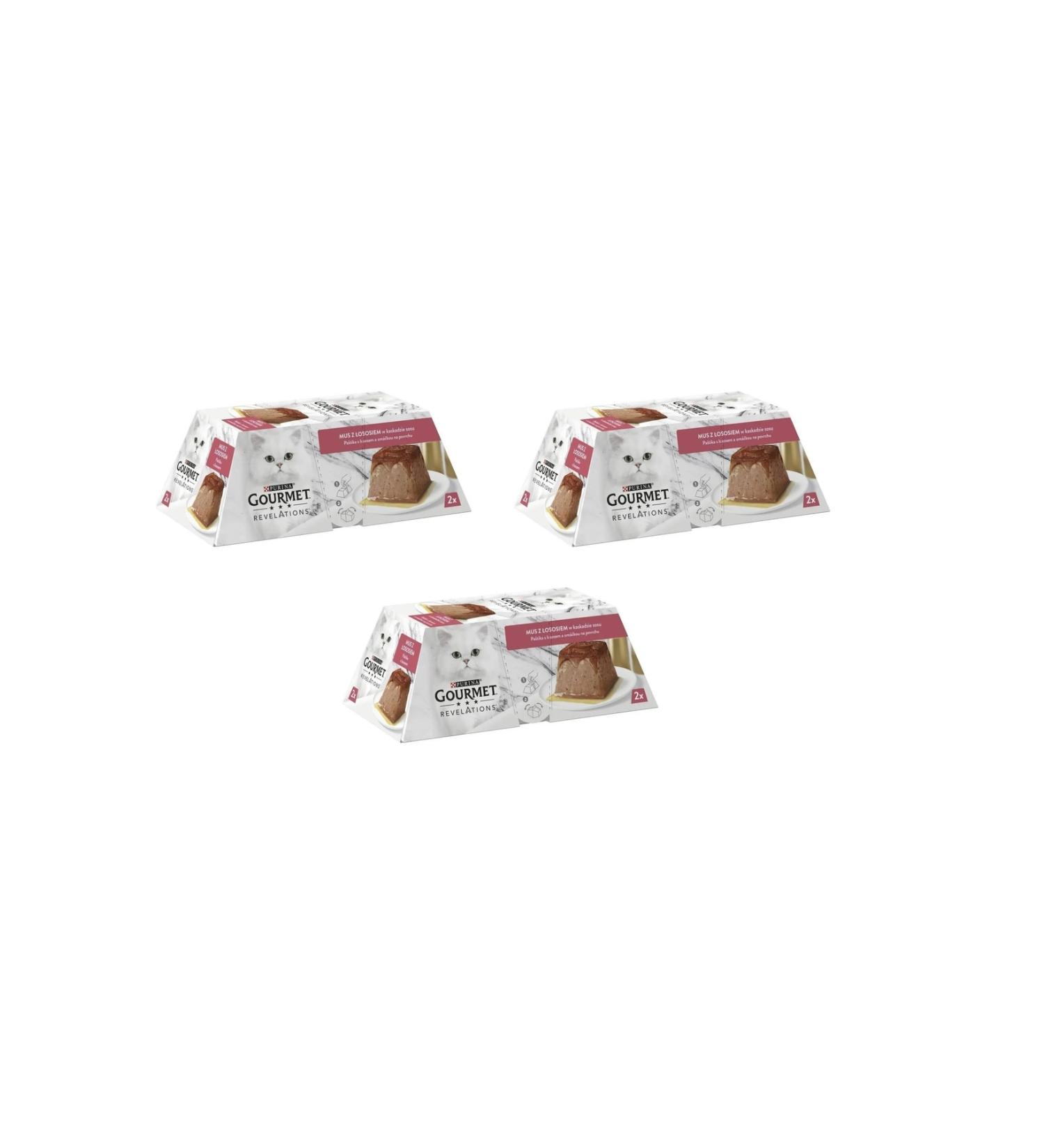 Gourmet Revelations Mousse Salmon Cat Canned Food 2 X 57 Gr. 3 Piece Package