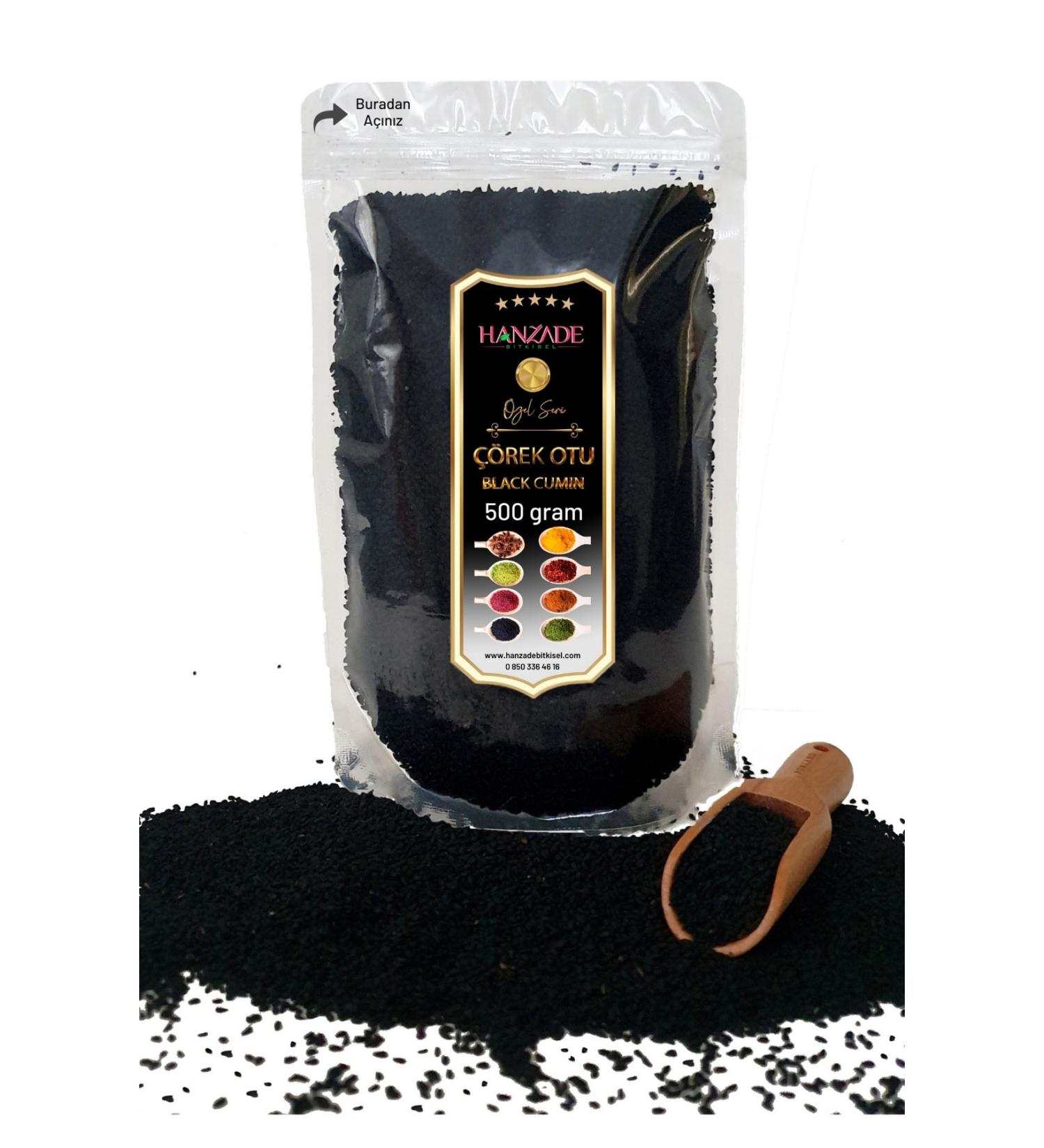 Hanzade Herbal Black Cumin Seed Grain 500 Gr - Buy Online on GoSupps.com