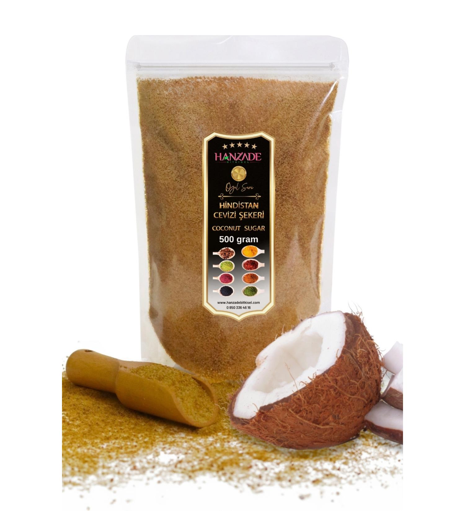 Hanzade Herbal Coconut Sugar 500 Gr - Gluten Free Vegan - Buy Online on GoSupps.com