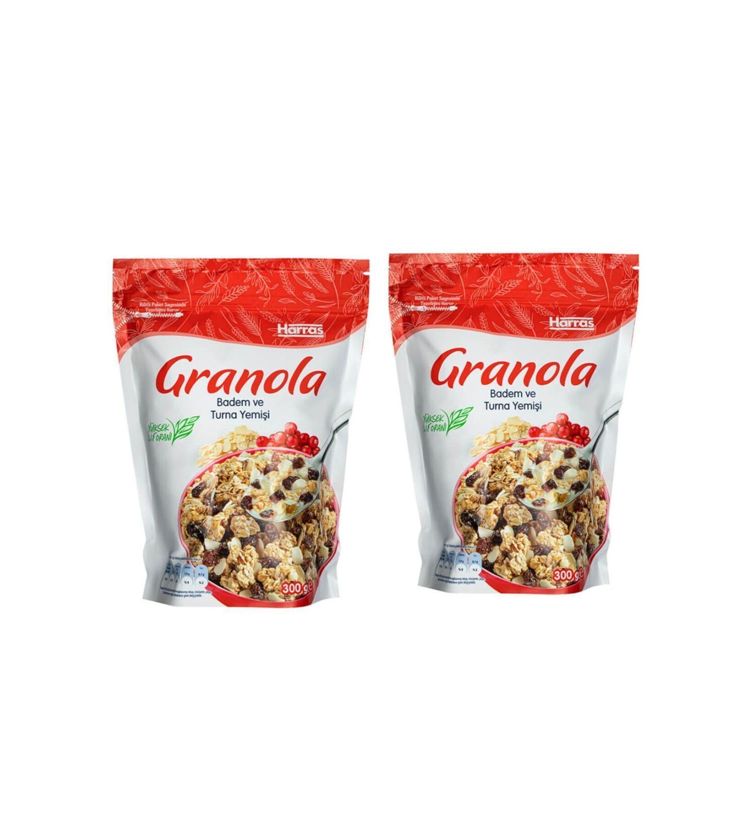 Harras Granola Almond and Cranberry 3*300 Gr