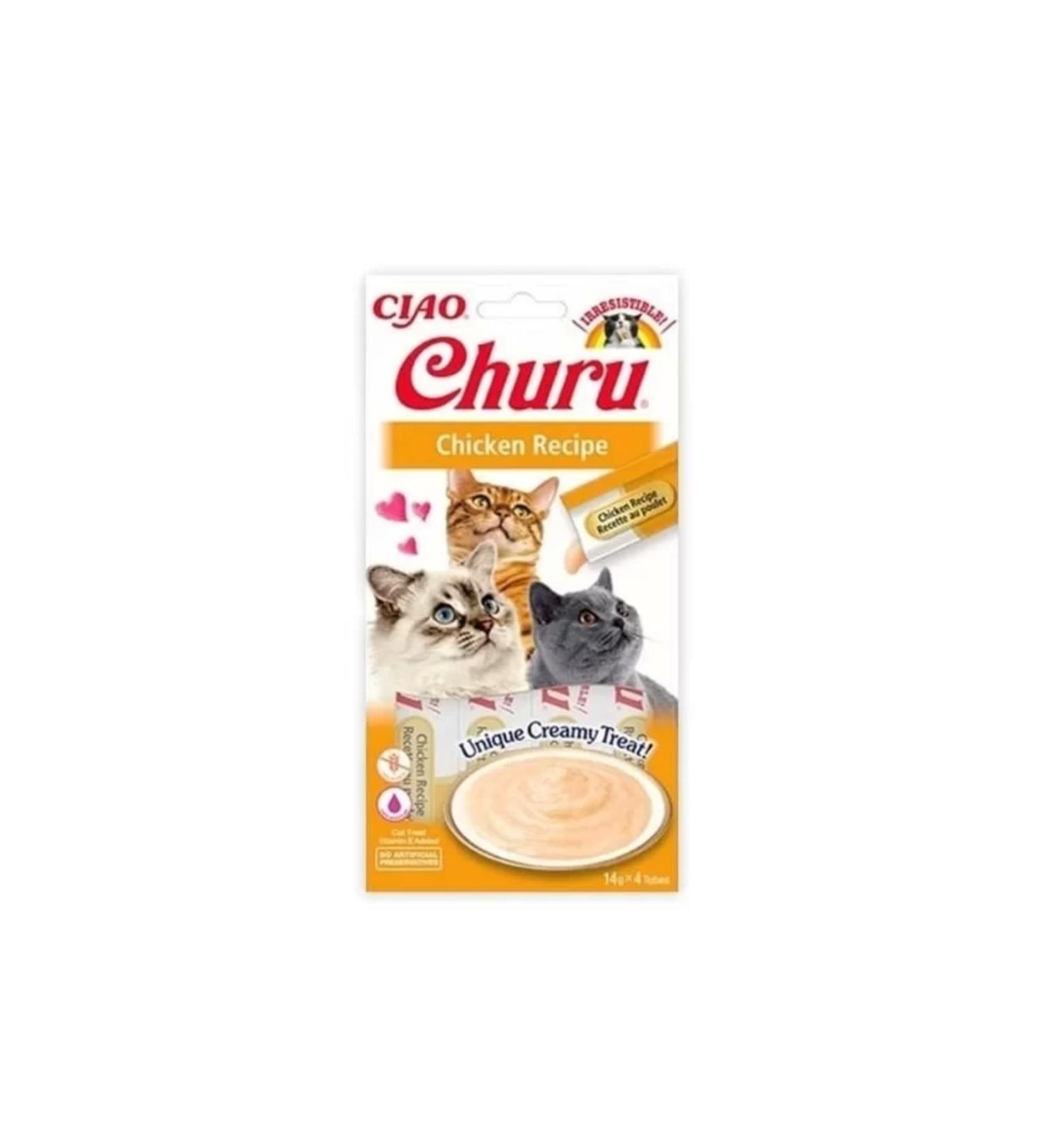 Inaba Ciao Churu Cream Chicken Liquid Cat Reward Food 14 gr 4 Pieces