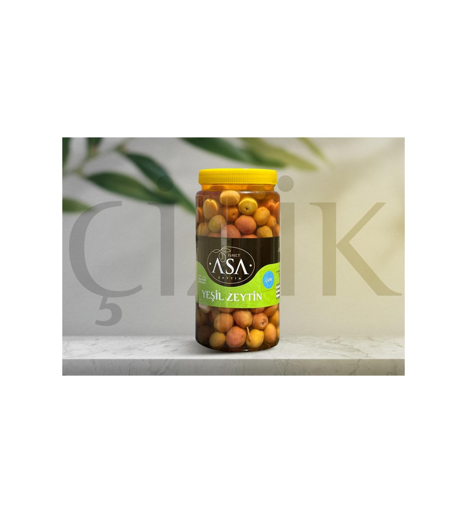Ismet Asa Olive Scratched Green Olives 1 Kg