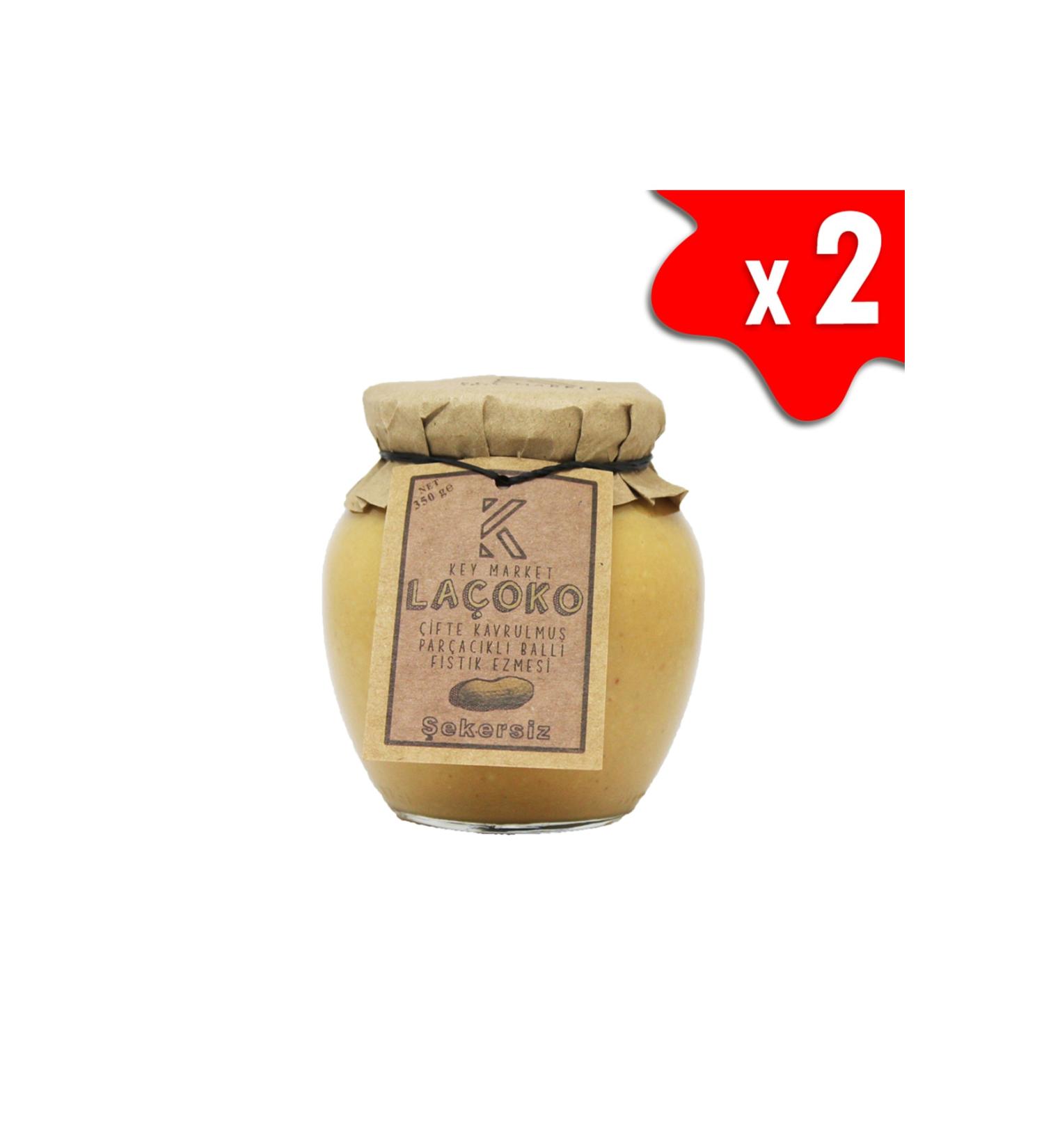 LA OKO 700 Grams Sugar-Free Additive-Free Gluten-Free Double Roasted Pieces Honey Peanut Butter