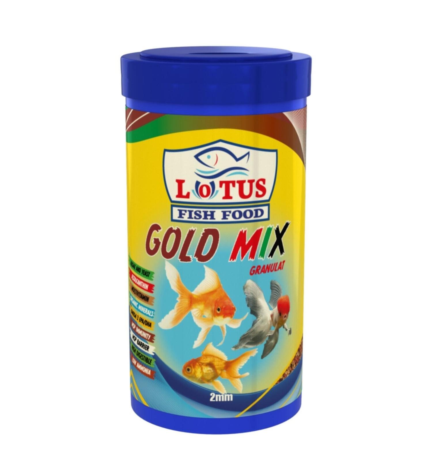 Lotus Gold Mix Granulat 6x100ml Japanese Fish Food and Vitamin