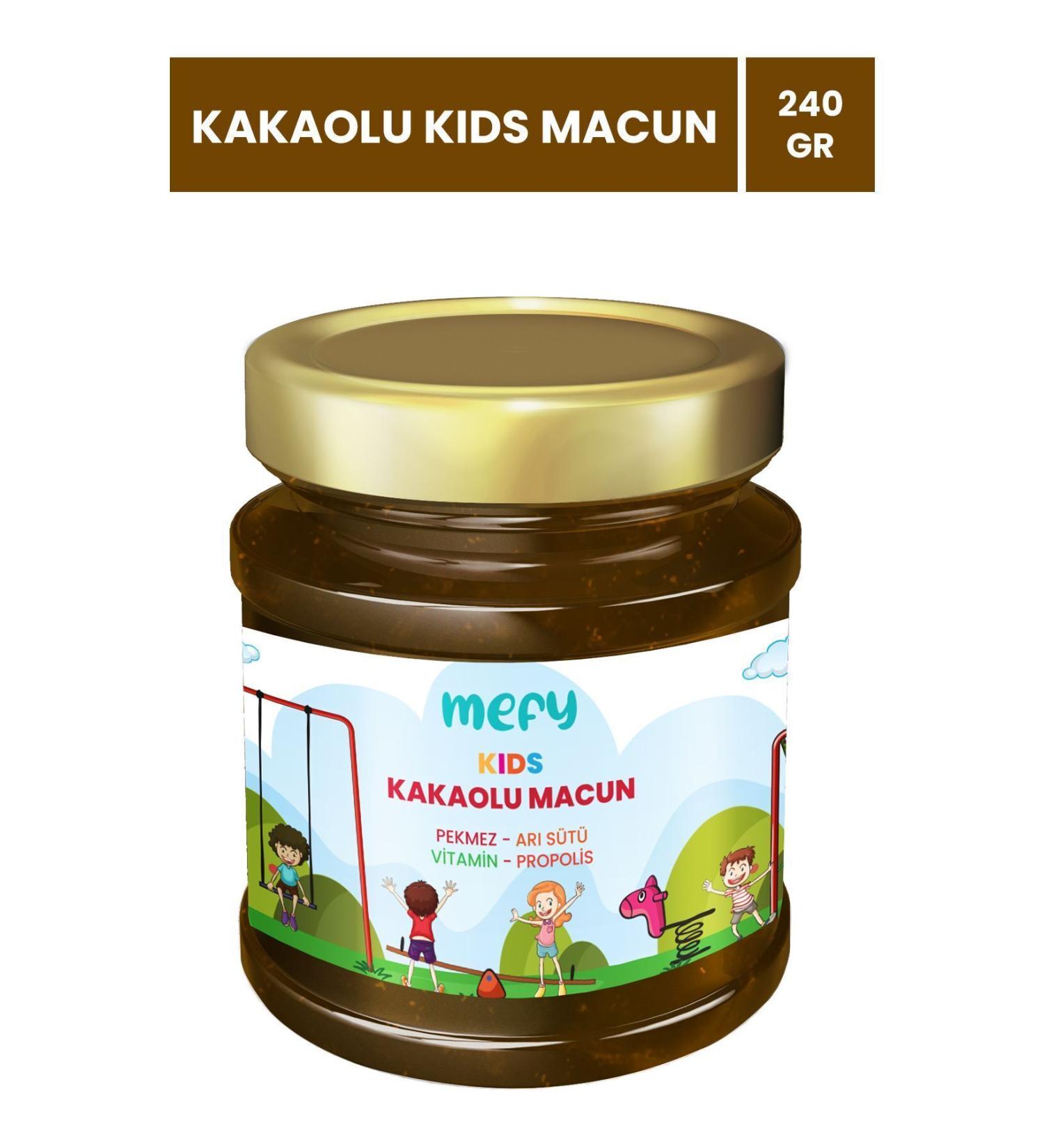 Mefy Special Molasses Royal Jelly Propolis and Vitamin Added Kids Cocoa Paste for Children 240 gr