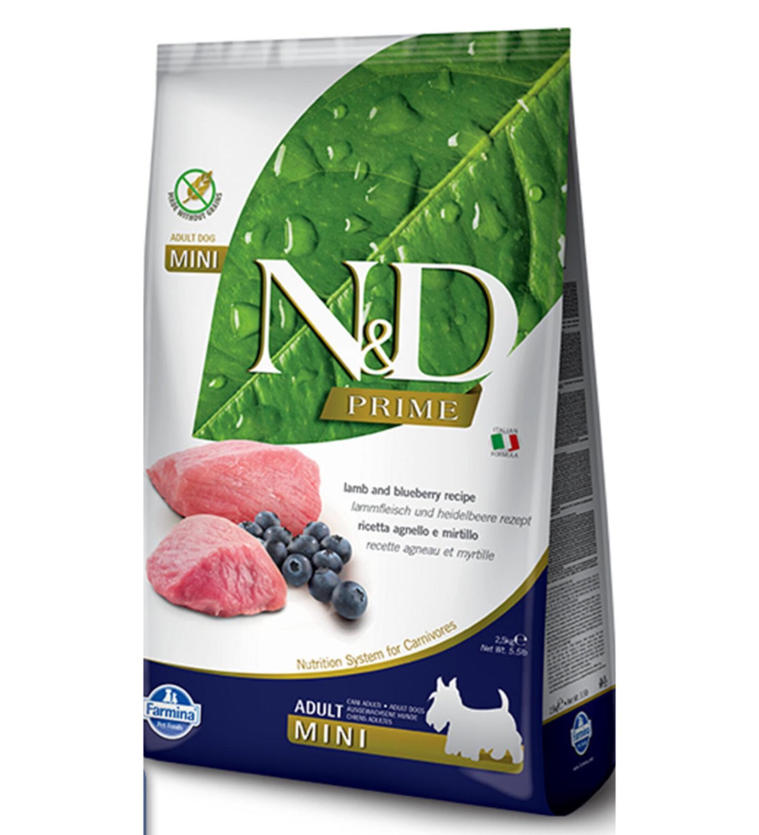N & D Grain Free Lamb & Blueberry Mini Breed Dog Food 7kg