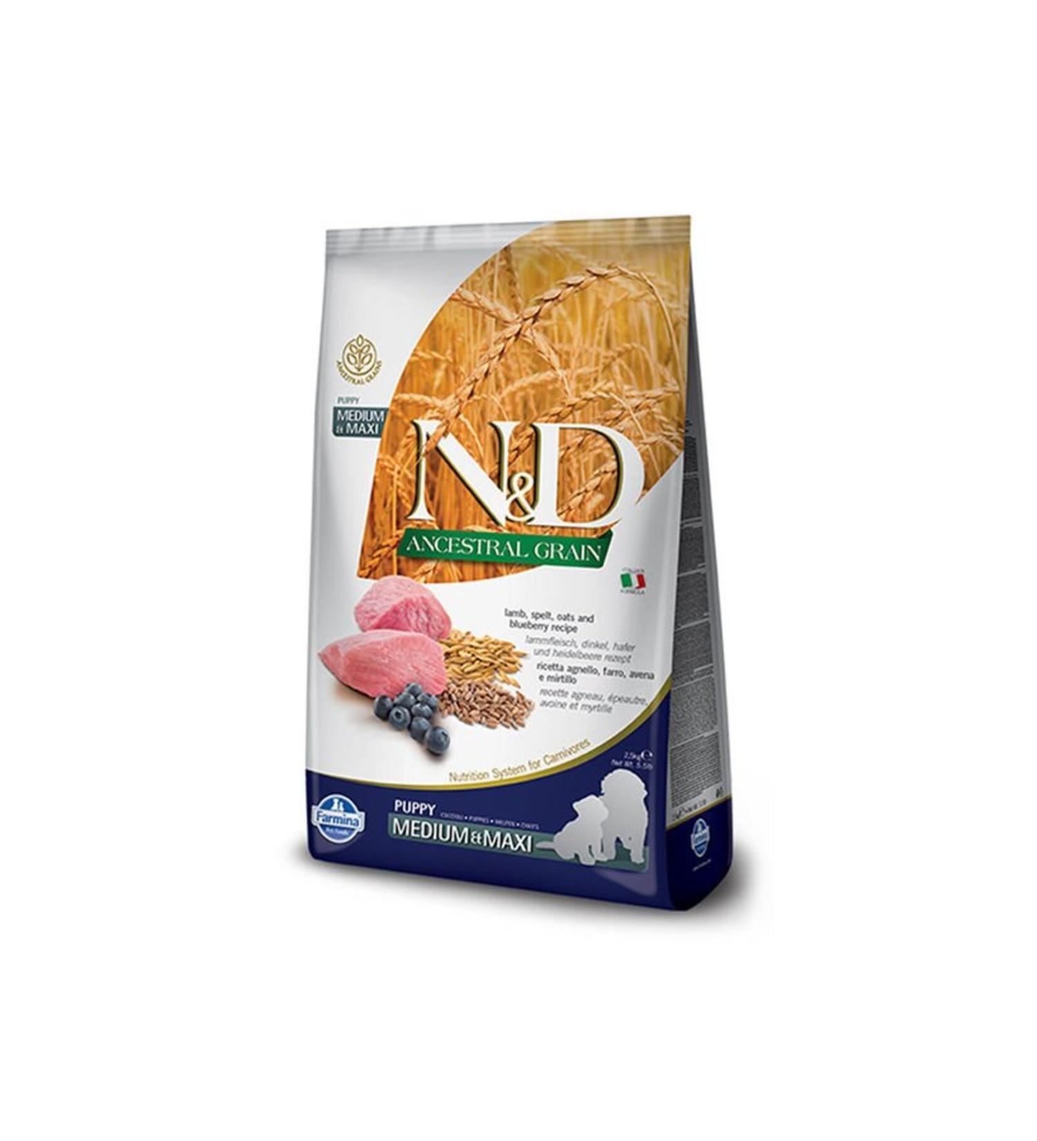 N & D Low Grain Lamb Medium and Large Breed Puppy Food 12 Kg