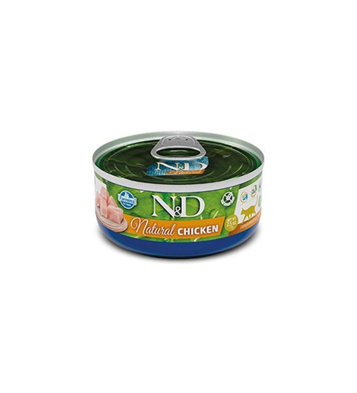 N & D Natural Chicken Canned Cat Food 140 gr