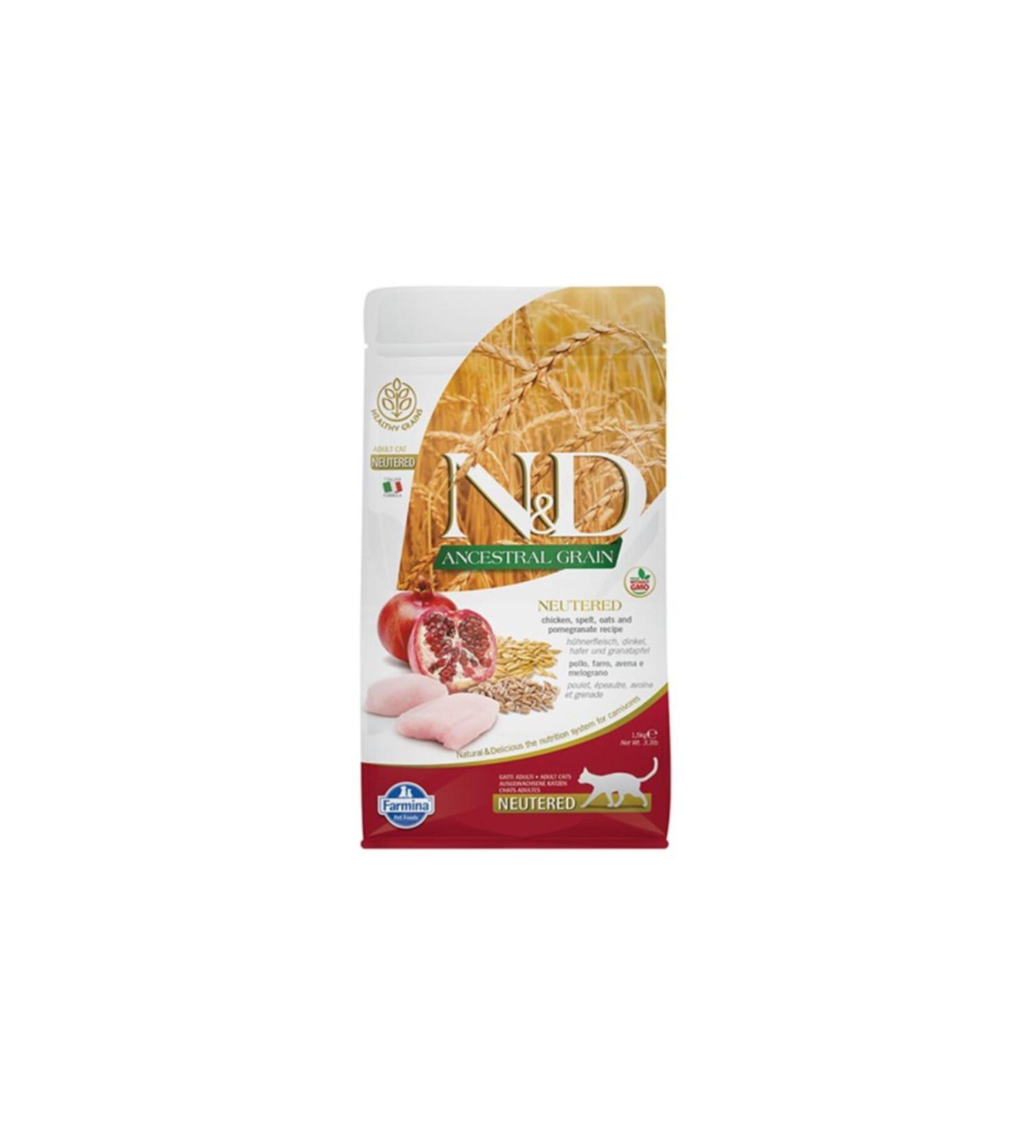 N & D Nd Ancestral Chicken Meat Pomegranate Infertile Cat Food 5 Kg